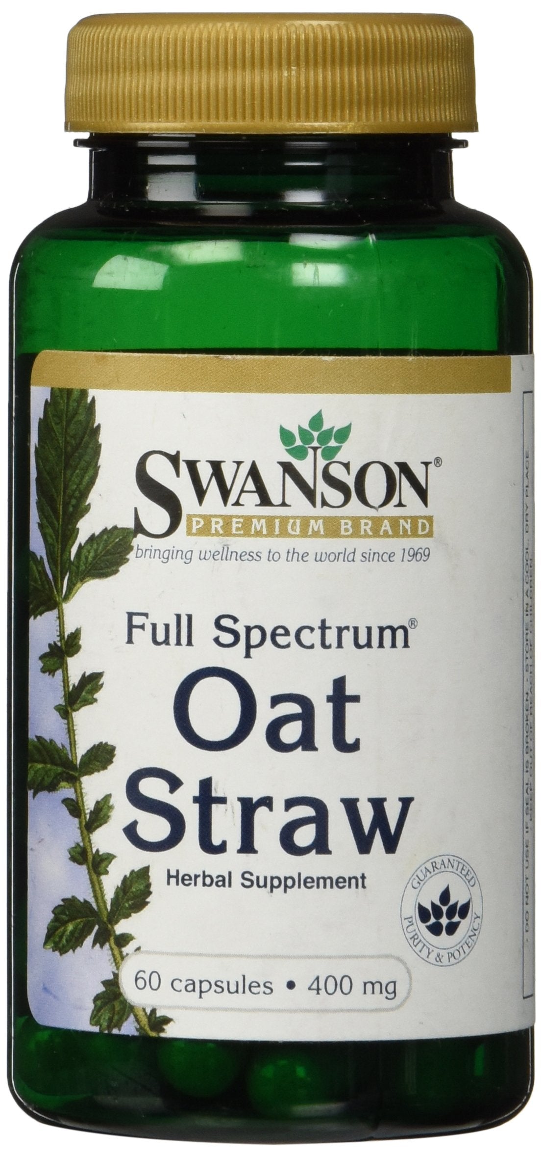 Swanson Full Spectrum Oat Straw 400 Milligrams Capsule 60