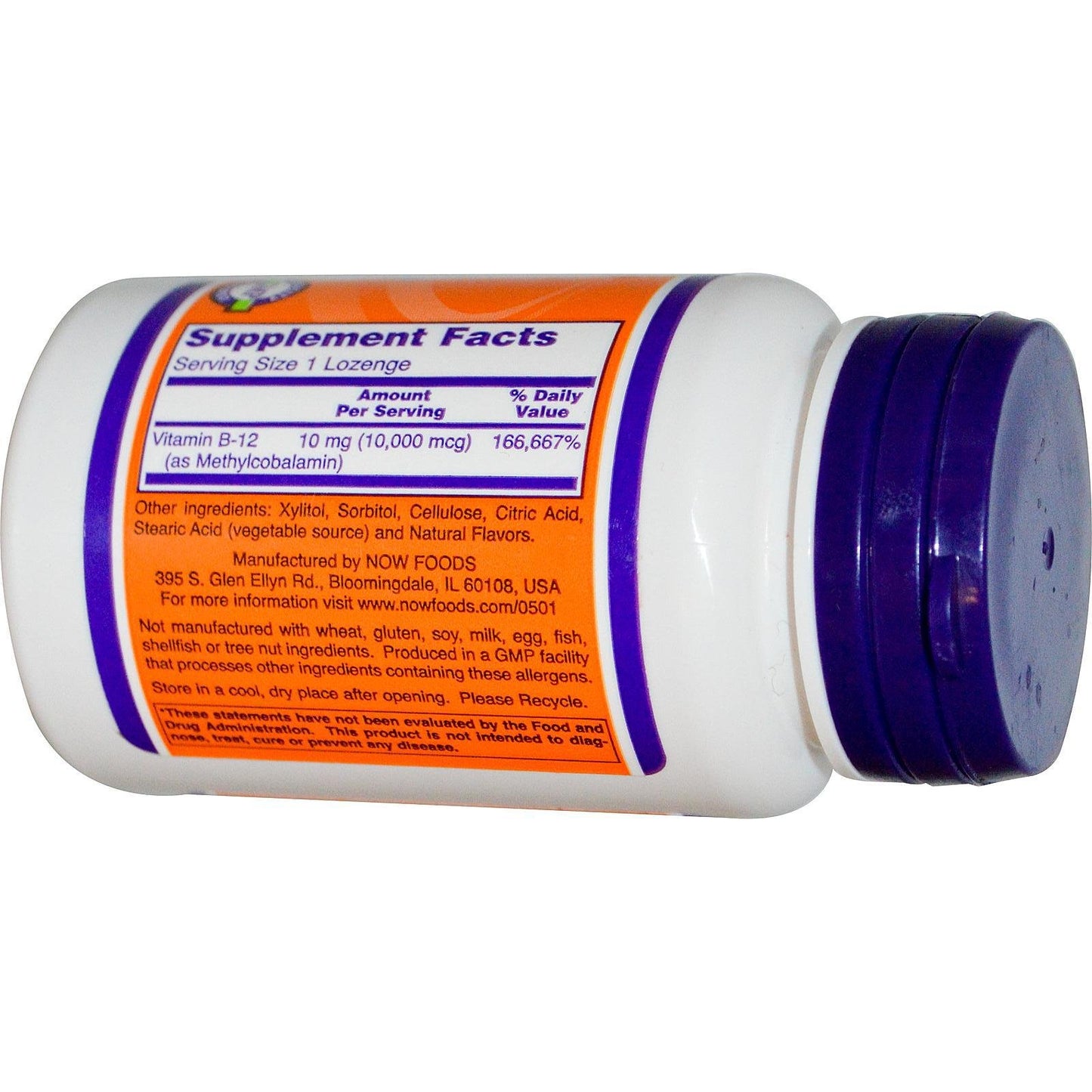 NOW Foods Methyl B12 Extra Strength Methylcobalamin 10,000 MCG Capsule, 1 Count