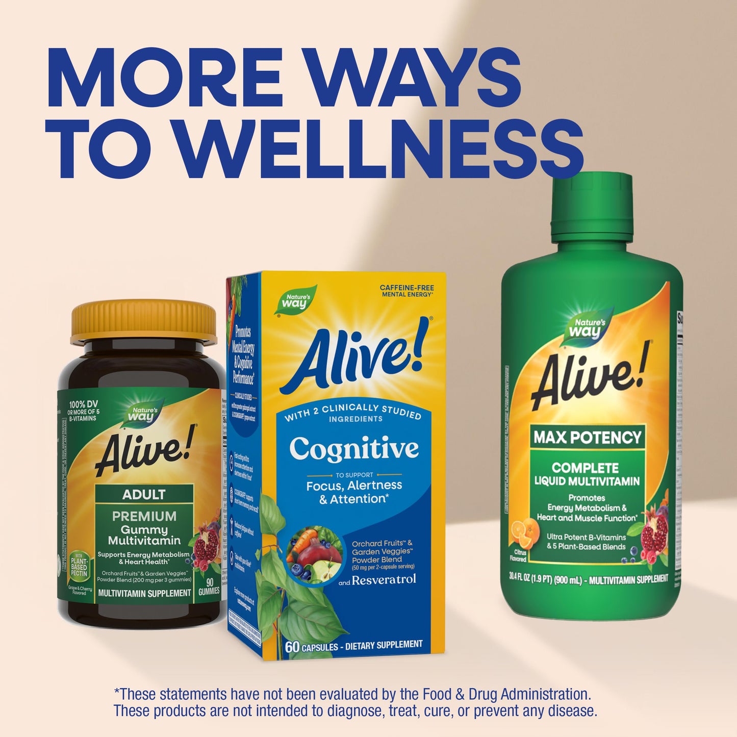 Nature's Way Alive! Cognitive Capsules, 60 Count