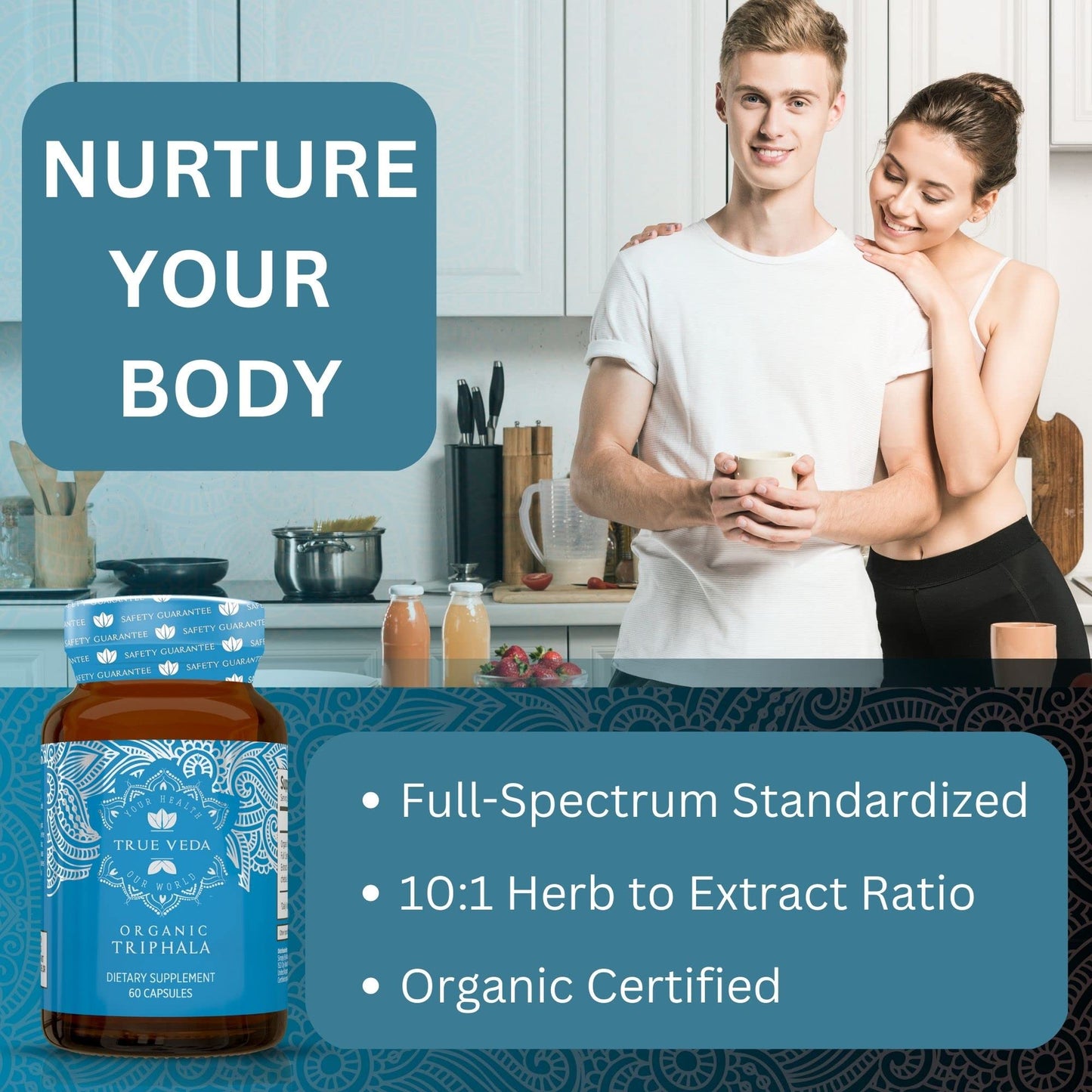 True Veda Triphala Capsules 60 Count