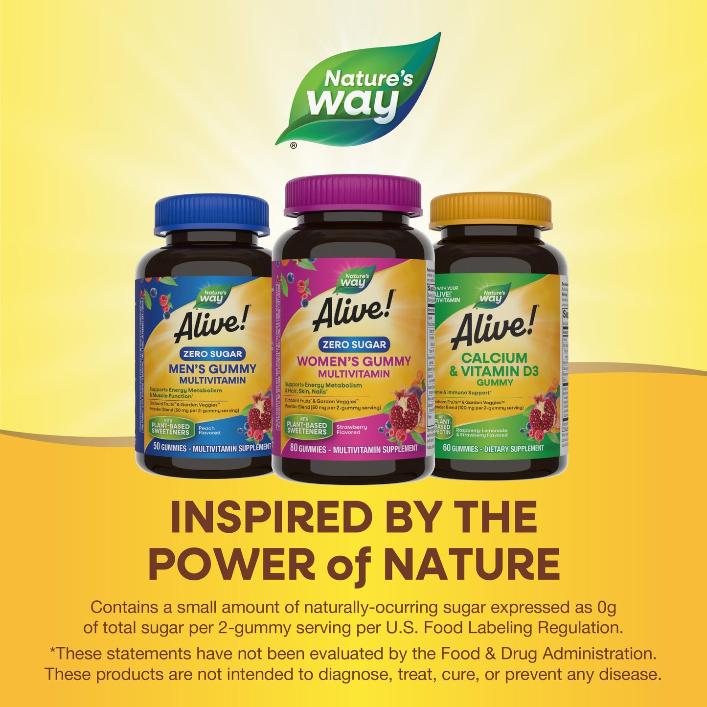 Nature's Way Alive! Zero Sugar Women's Multivitamins, 80 Gummies
