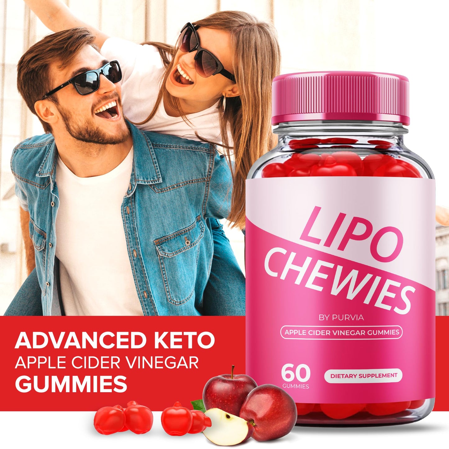 Purvia Lipo Chewies Gummies Gummy 60 Count