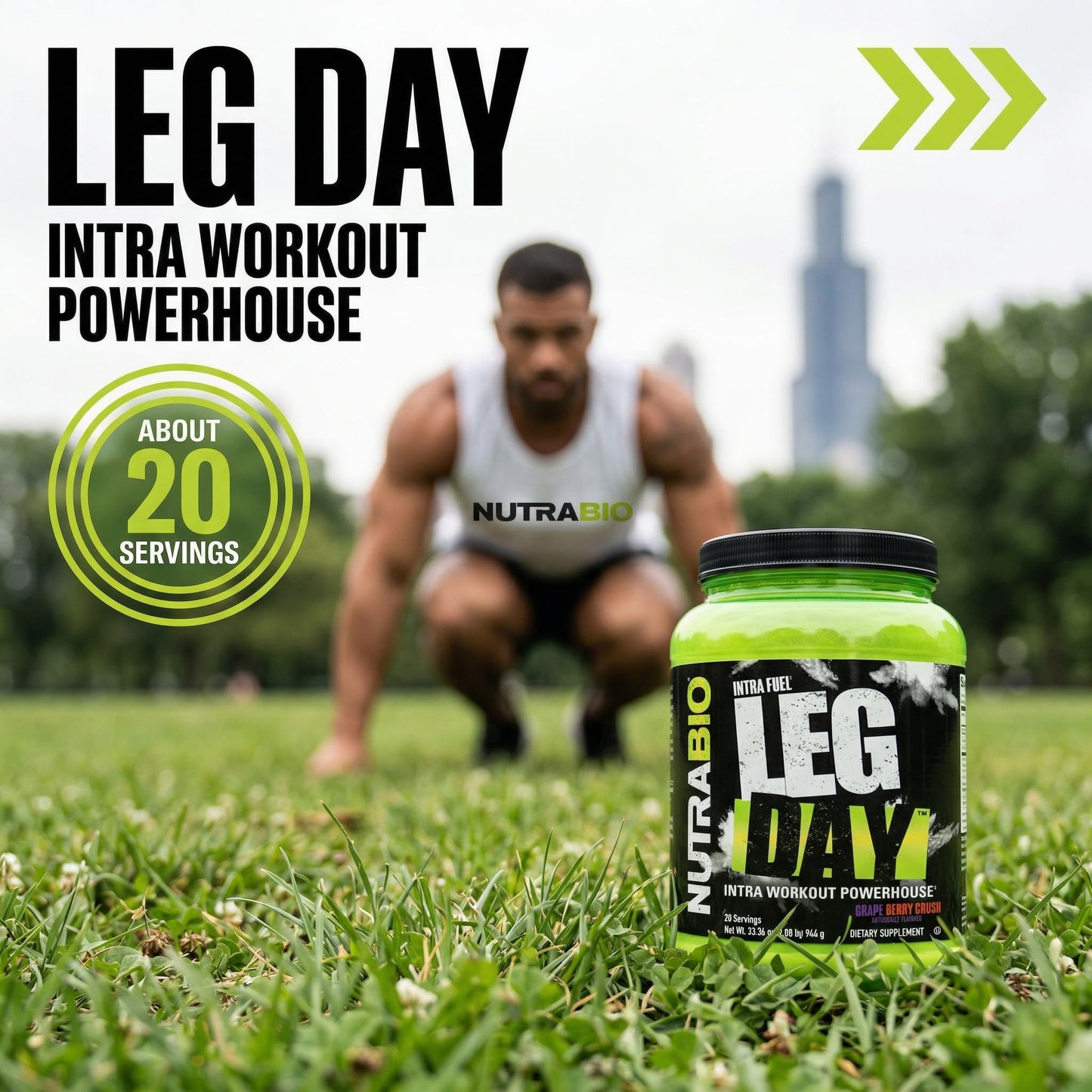 NutraBio Leg Day Intra Workout Powder 2.09 Pound