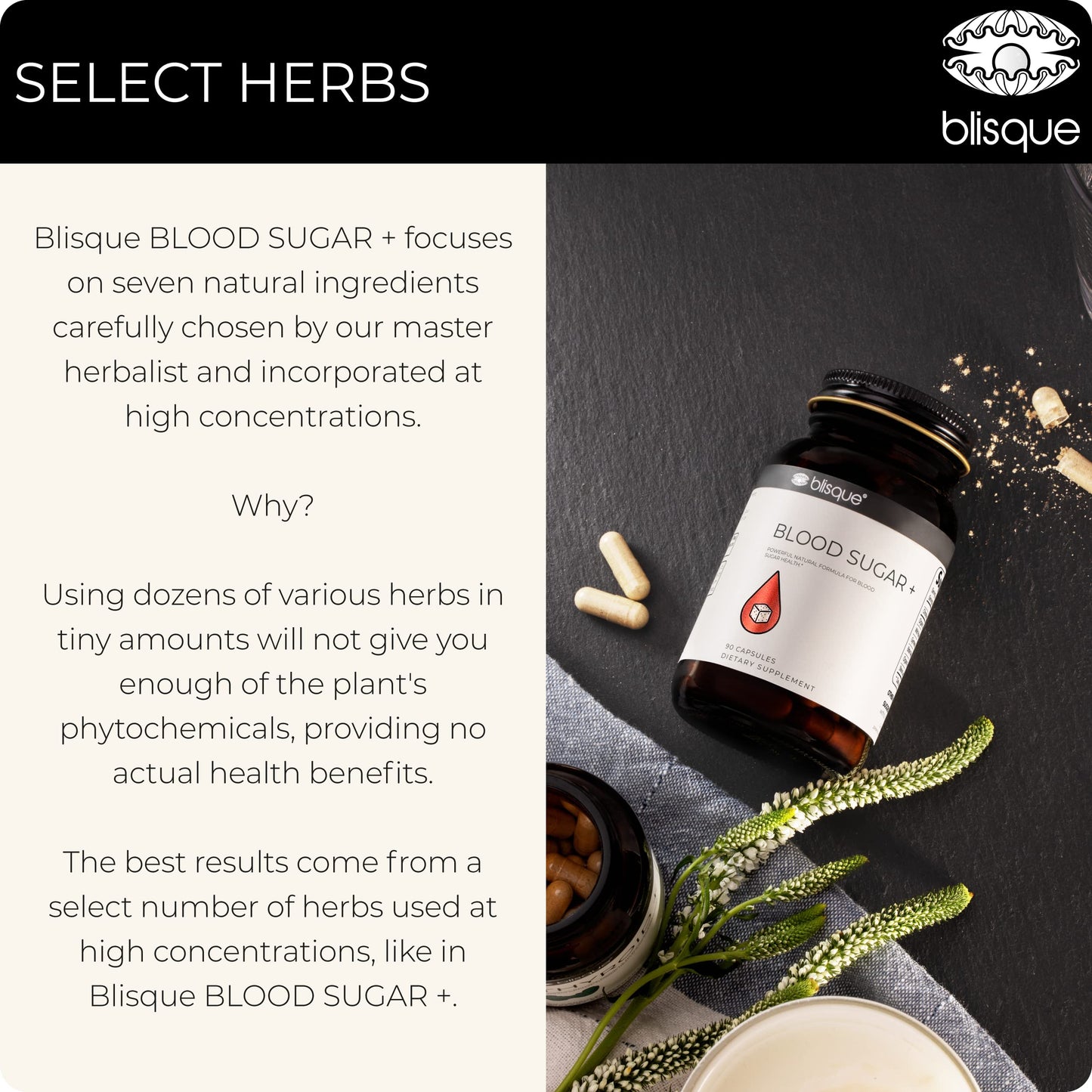 Blisque Natural Blood Sugar Support Supplement Capsule, 1 Capsule