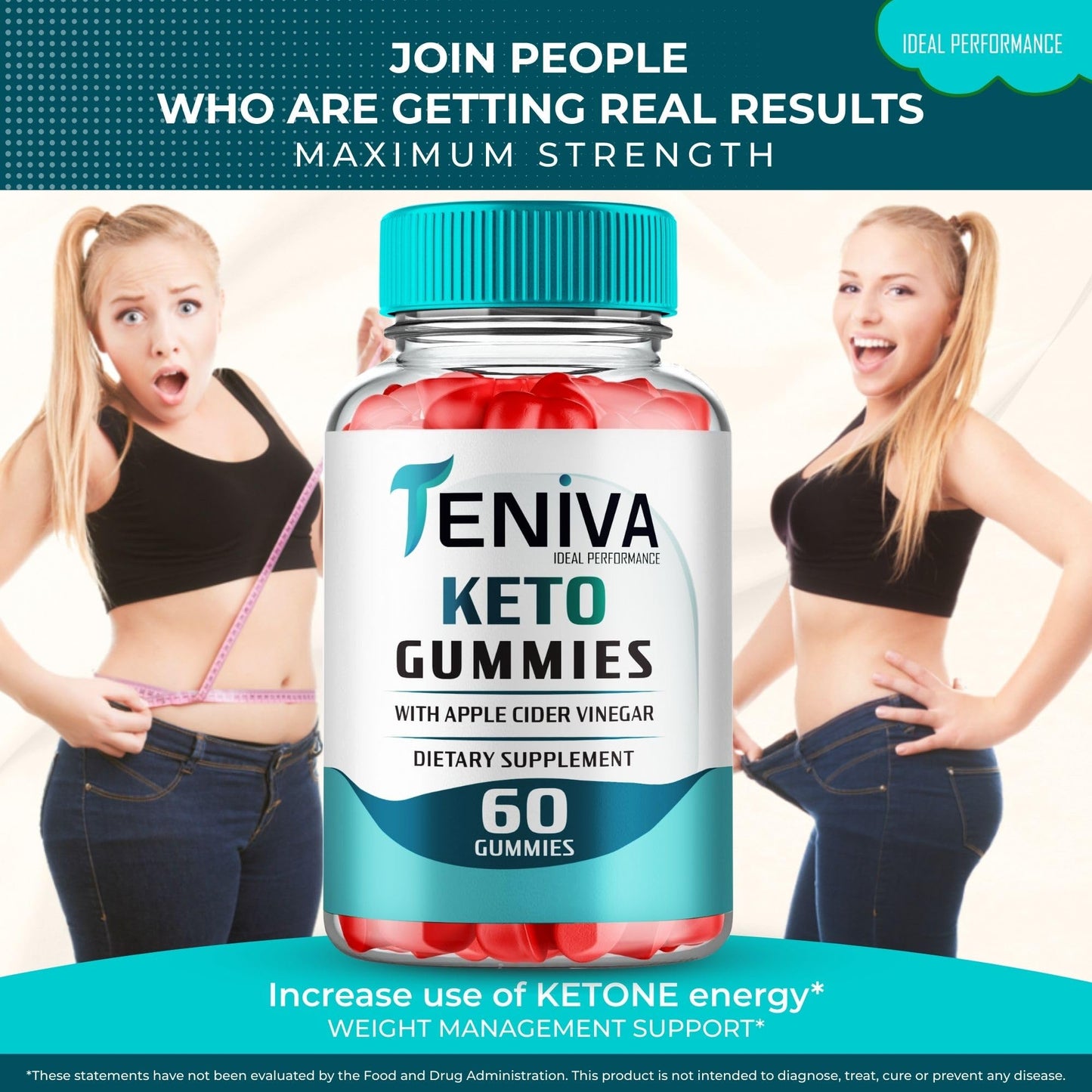 IDEAL PERFORMANCE Teniva Keto Gummies 180 Gummies