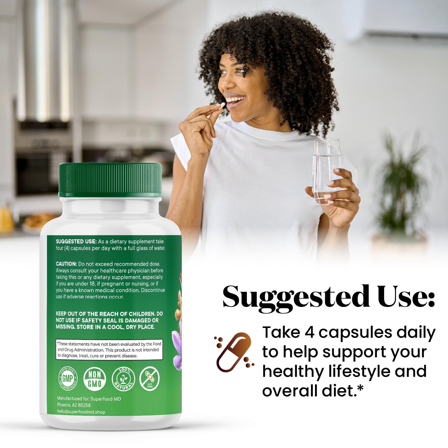 Superfood MD Moringa Supplement 120 Capsules