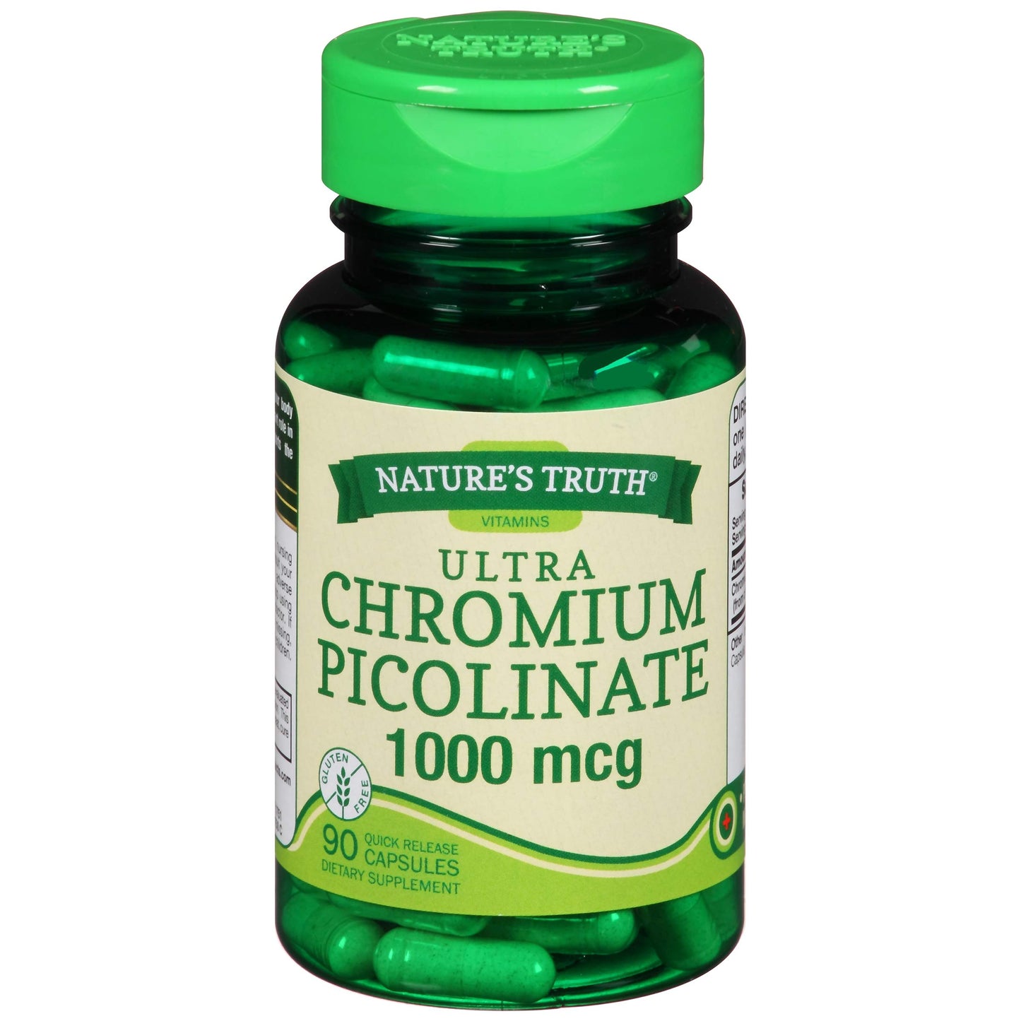 Nature's Truth Ultra Chromium Picolinate 1000 mcg Quick Release Capsules, 180 Capsules