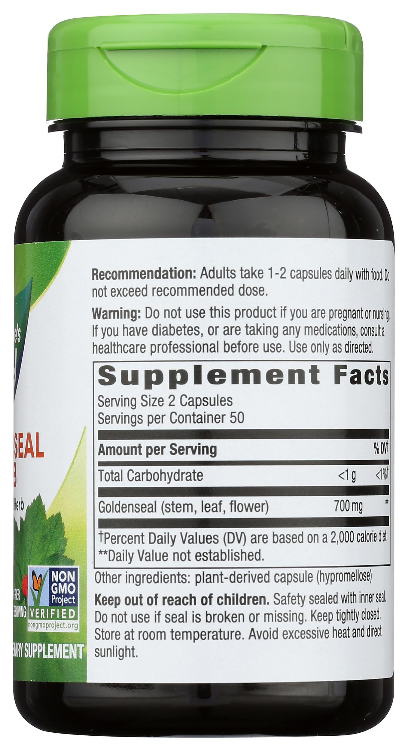 Nature's Way Goldenseal Herb Capsules 100