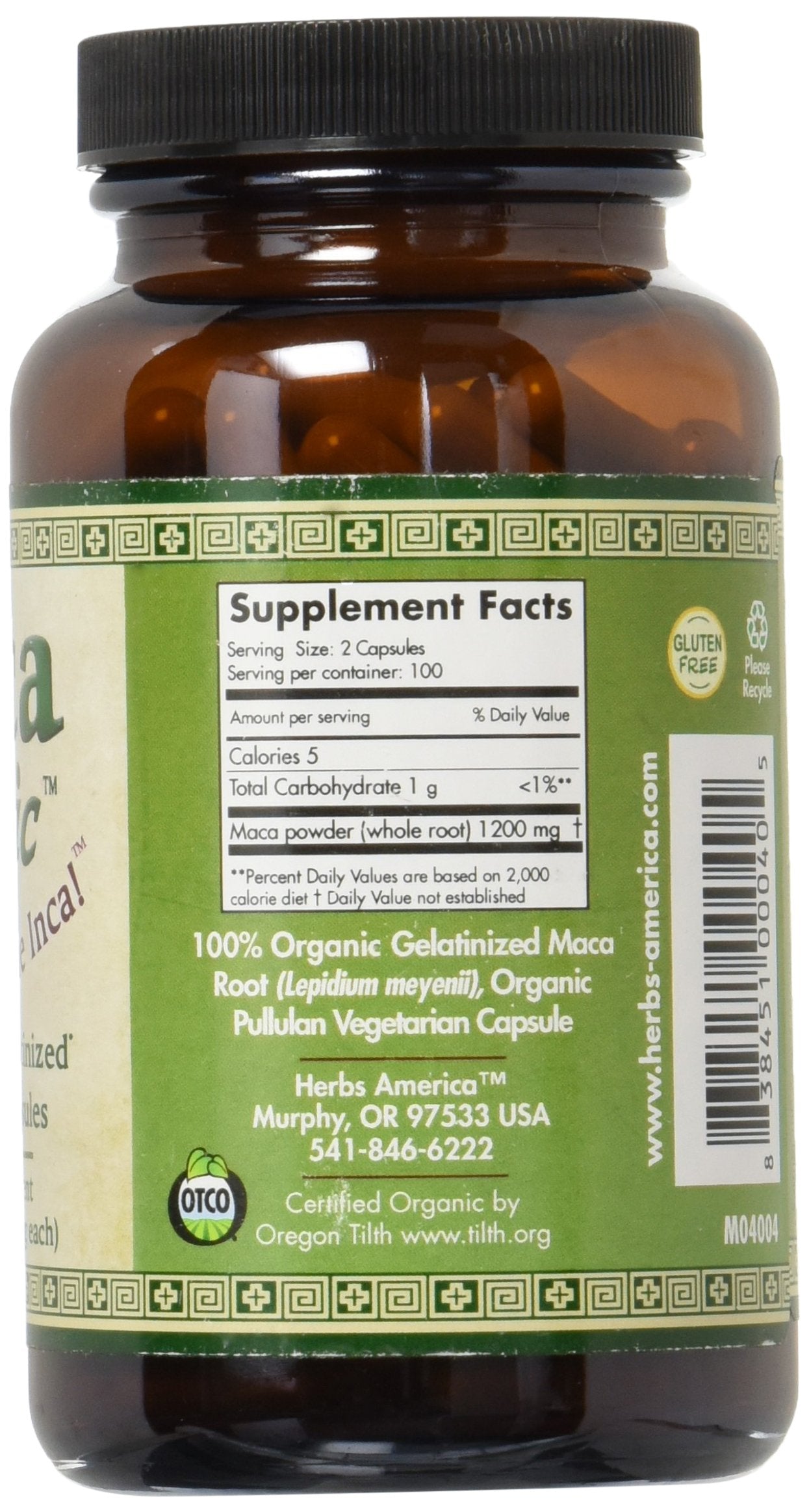 Maca Magic Organic Capsules 200 Count