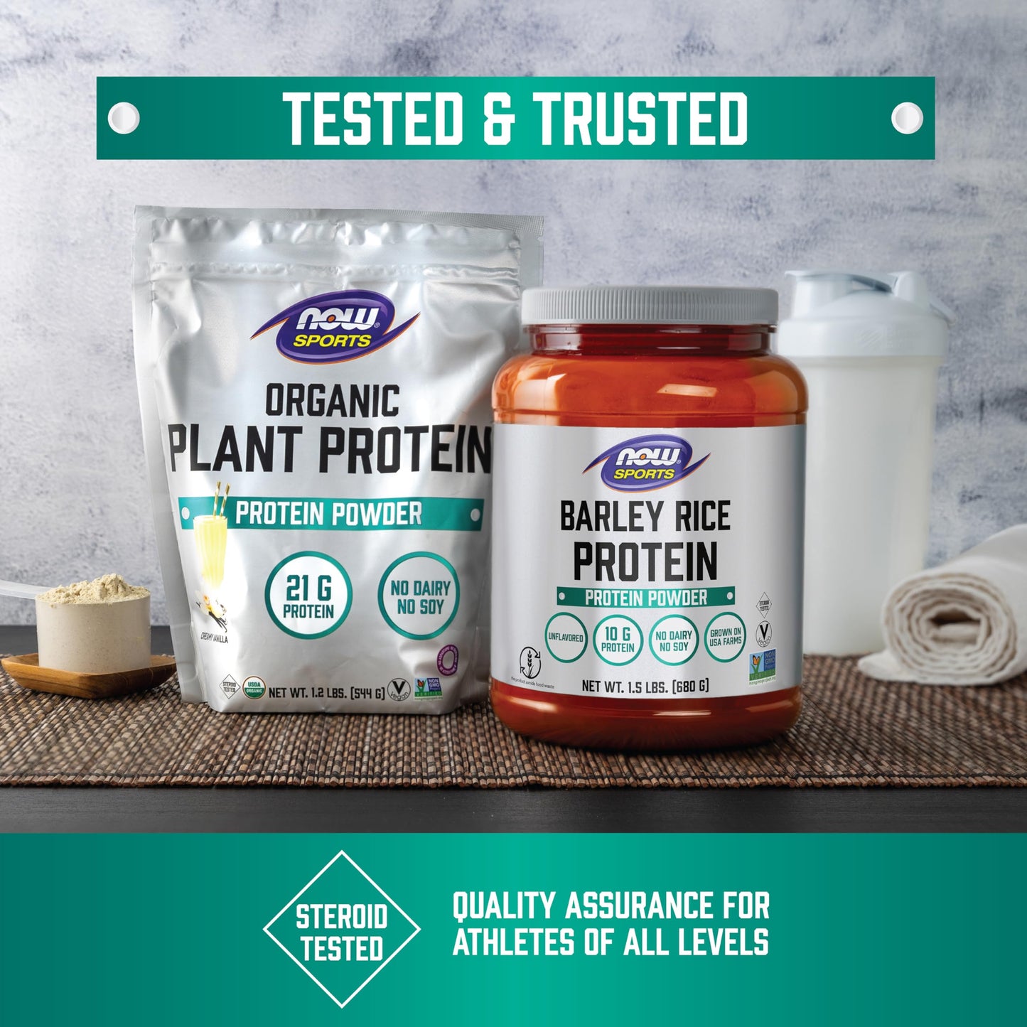 NOW Foods Plant Protein Complex Powder, 22 g, Creamy Vanilla, 32 Servings