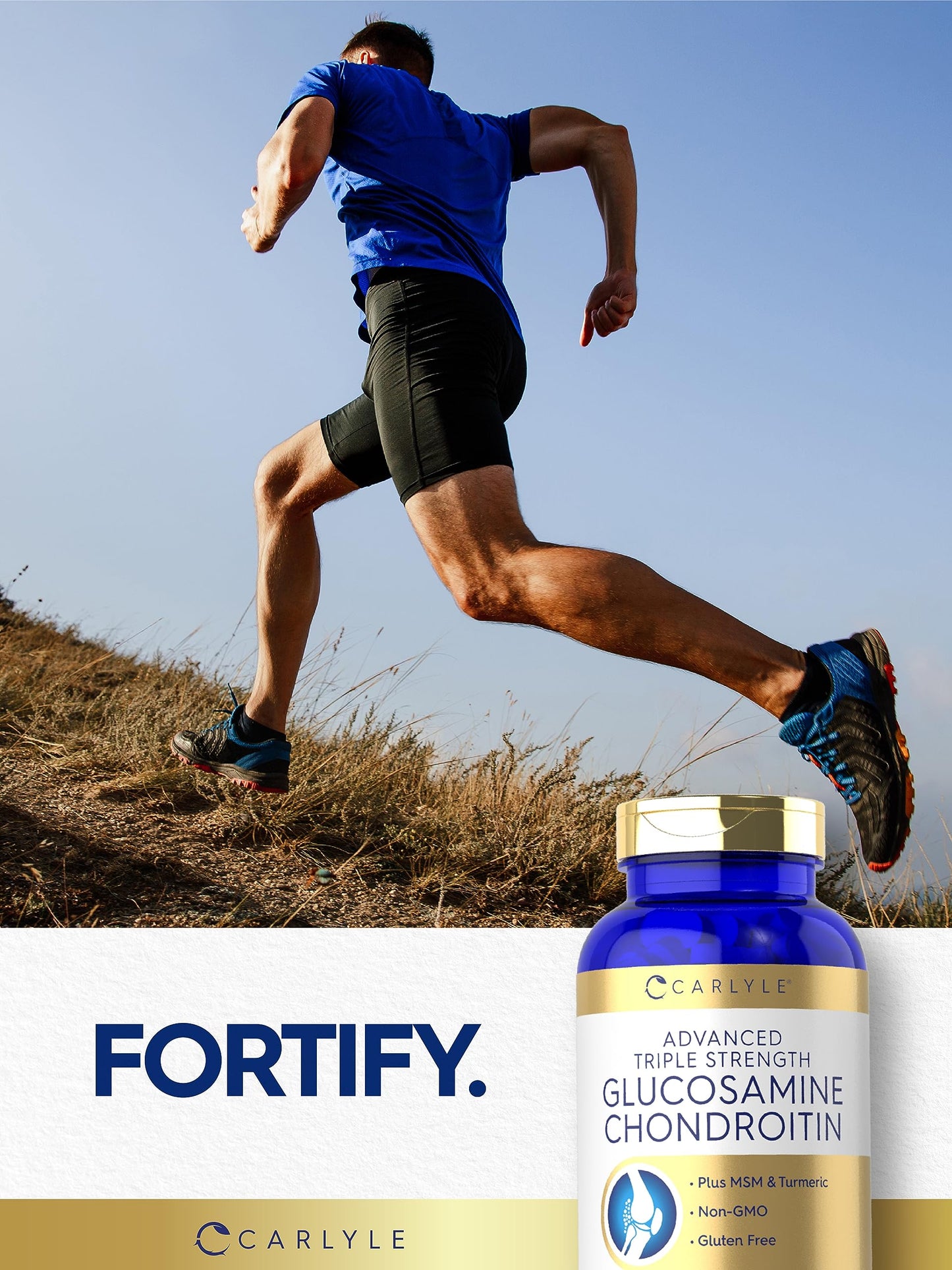 Carlyle Glucosamine Chondroitin MSM Turmeric Caplets 200