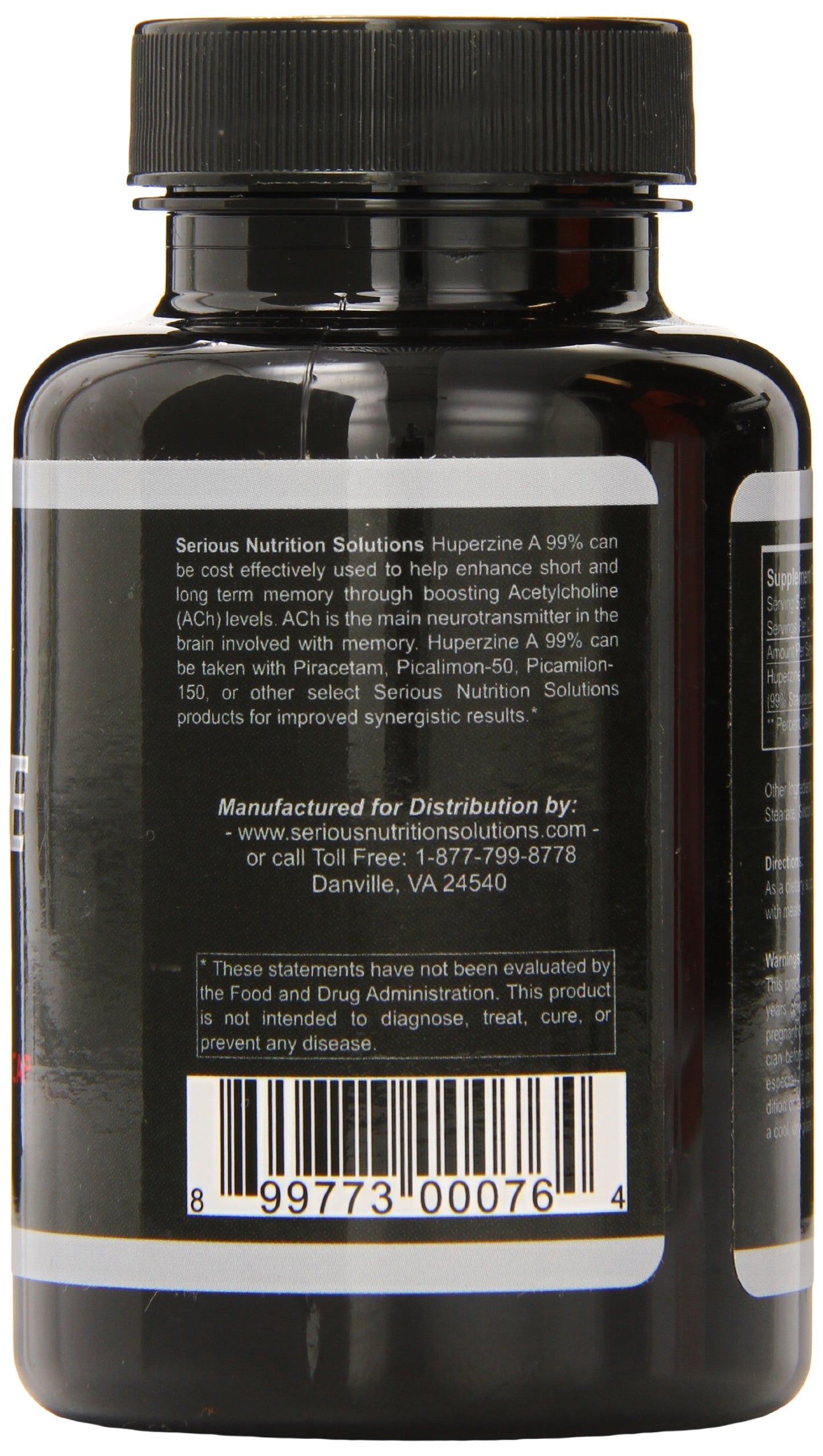 Serious Nutrition Solutions Huperzine Extract Capsules 120 Count