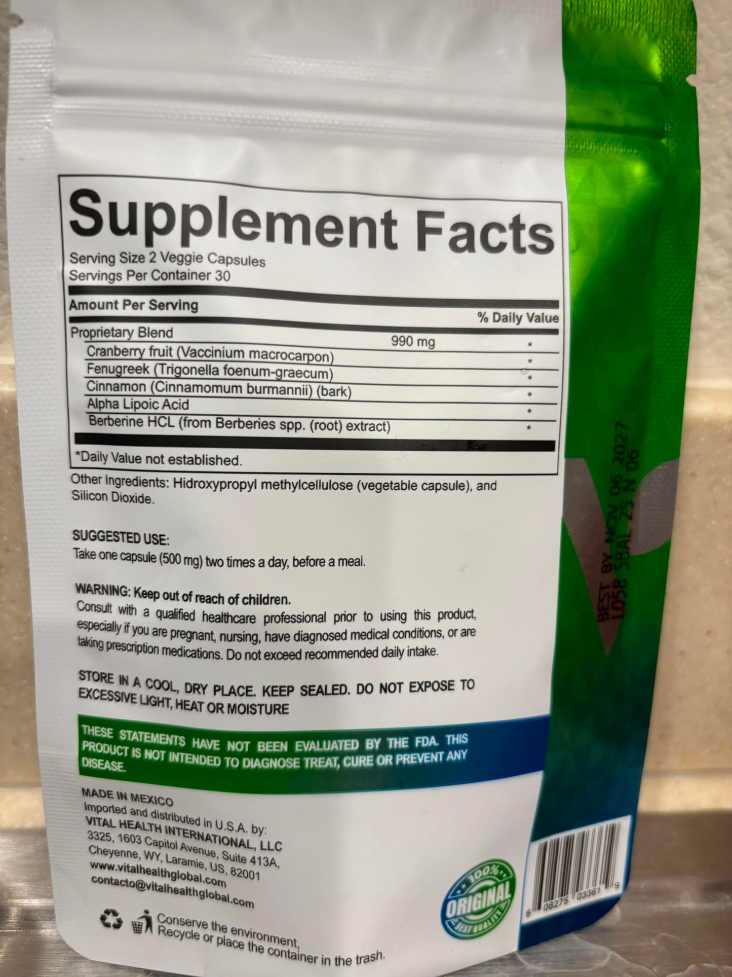 Generic VitalHealth S-Balance Supplement Capsules, 60 Veggie Capsules