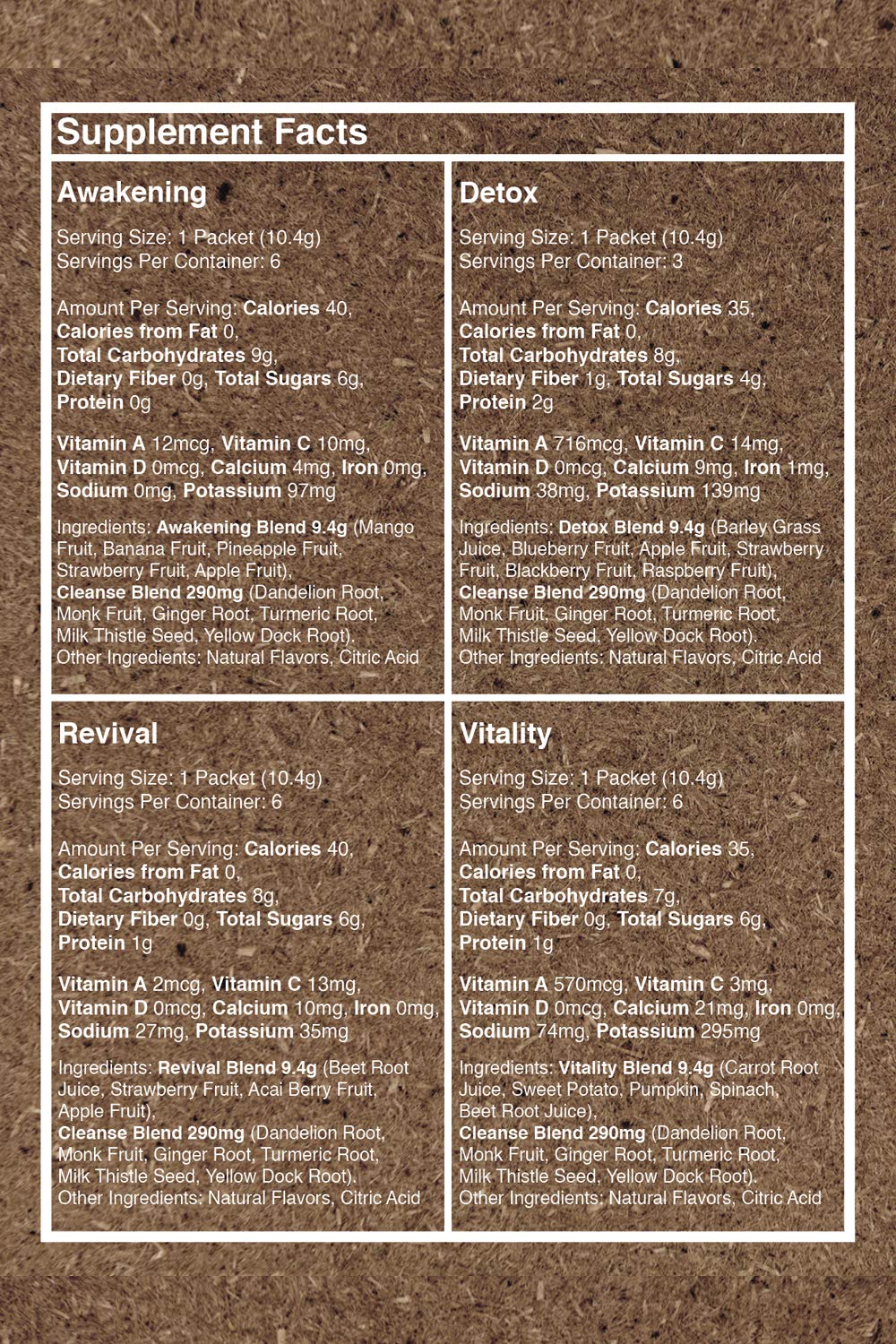 CLEANSE on the go 3 Day Juice Cleanse Powder Packets, 21 Packets