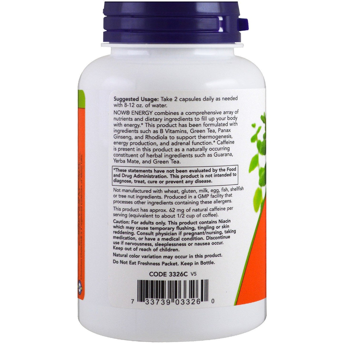 NOW Foods Energy - Metabolic Diet Capsule, 90 Veg Capsules