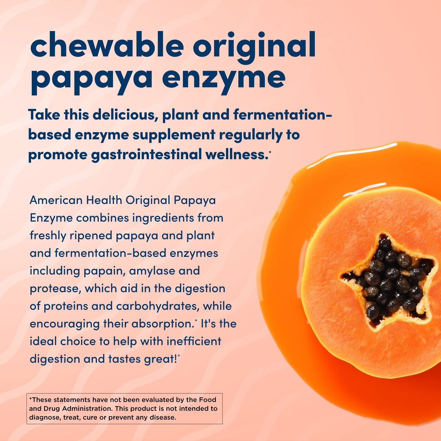American Health Original Papaya Enzyme Tablets 1200 Count