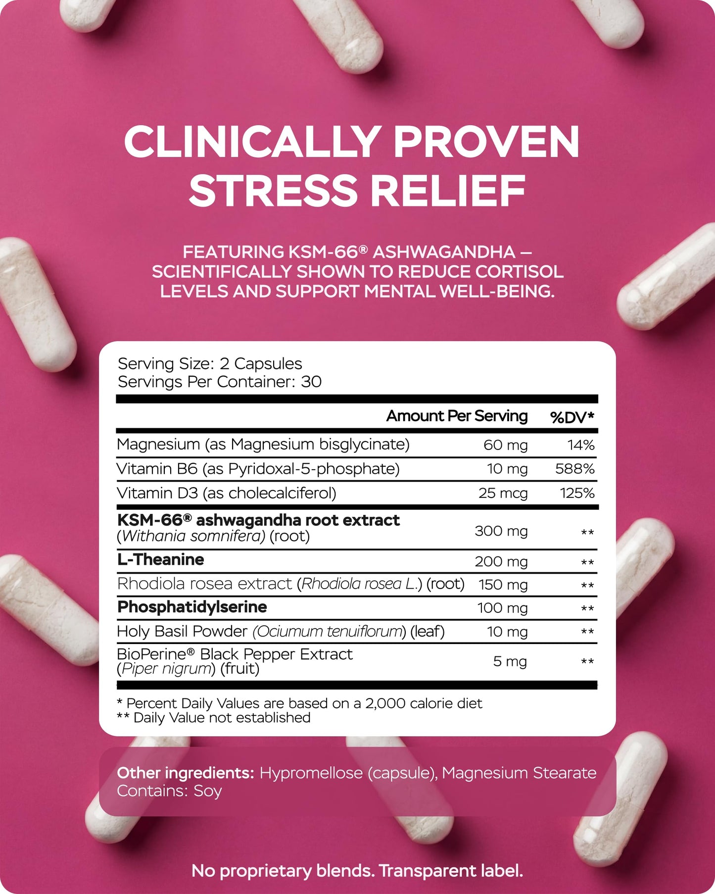 4Well Products Cortisol Support for Women with KSM-66® Ashwagandha, L-Theanine, Rhodiola & Phosphatidylserine, Daily Stress Formula for Calm Focus and Balanced Mood Capsule, 50 Count