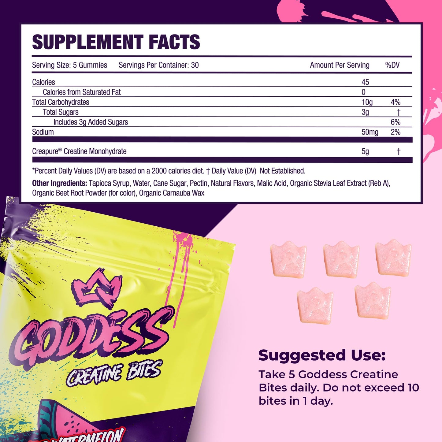 Primal Queen Goddess Creatine Gummies 150 Bites