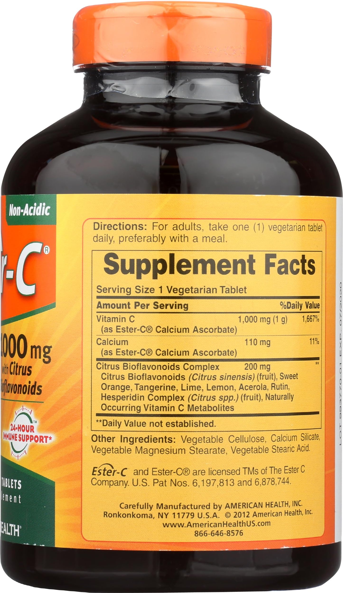 American Health Ester-C 1000mg with Citrus Bioflavonoids Tablets, 180 Count