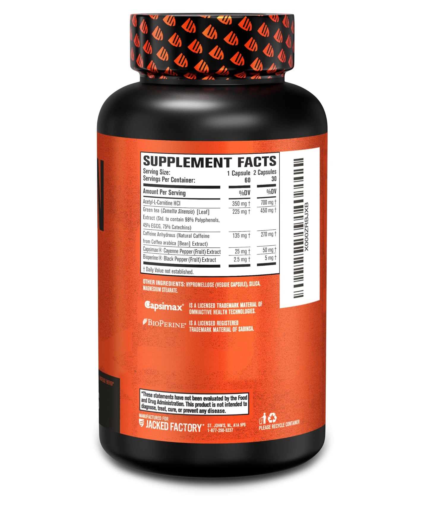 Jacked Factory Burn-XT + Lean-PM Kit Capsule, 120 Count