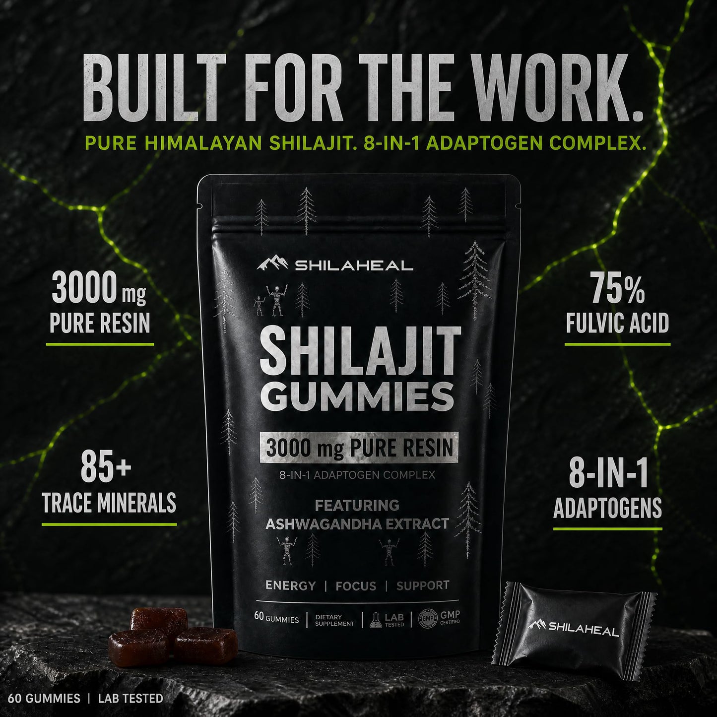 SHILAHEAL Shilajit Gummies 60 Gummies