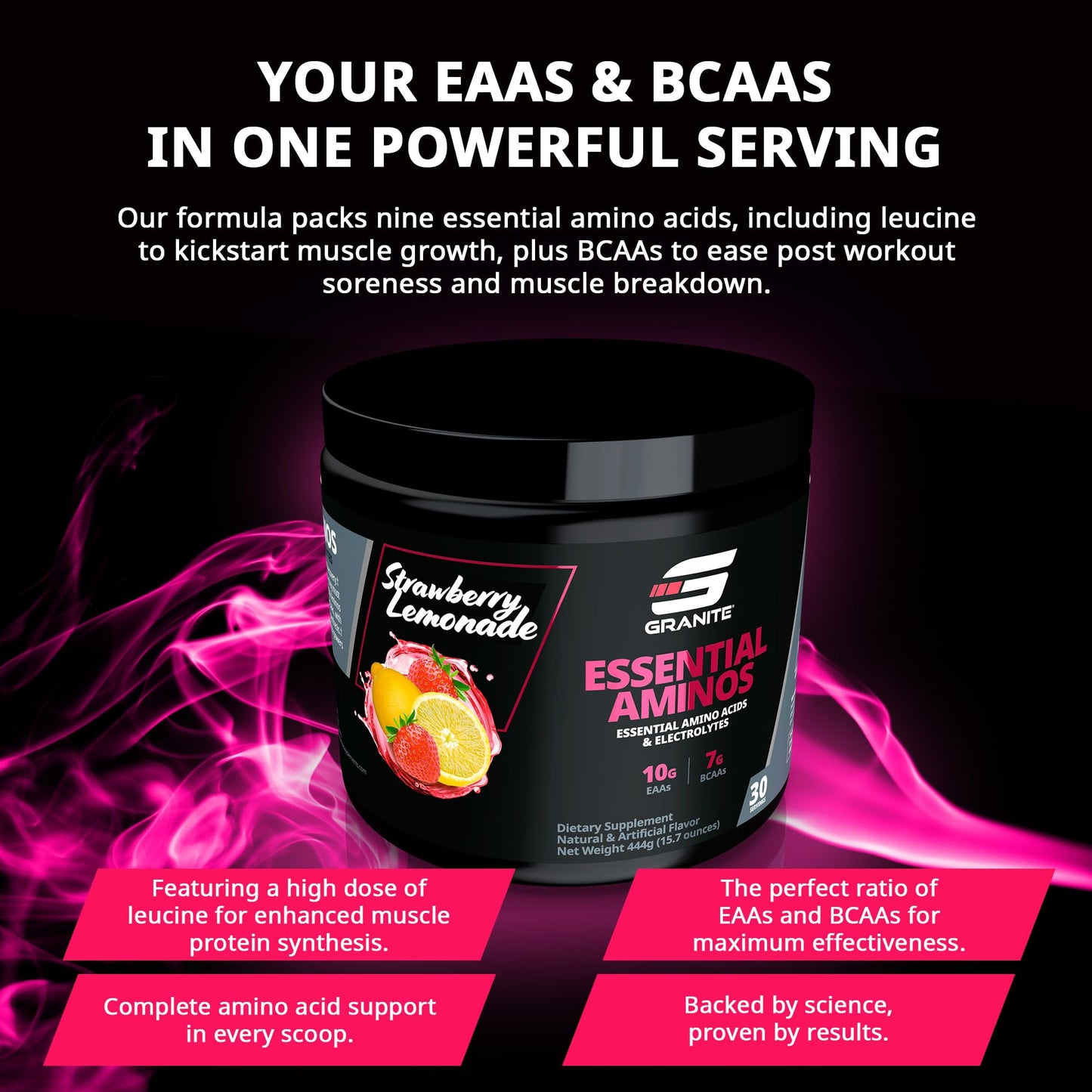 Granite Supplements Essential Amino Acids Powder 1 Pack