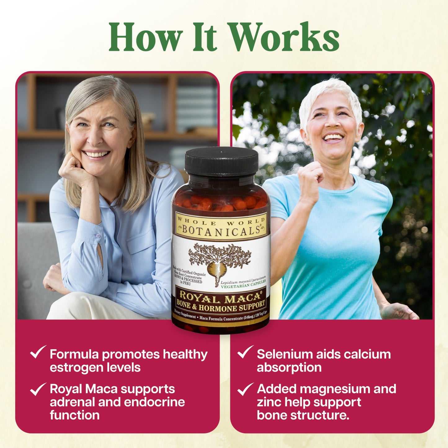 Whole World Botanicals Royal Maca Bone Support Capsules 90 Count