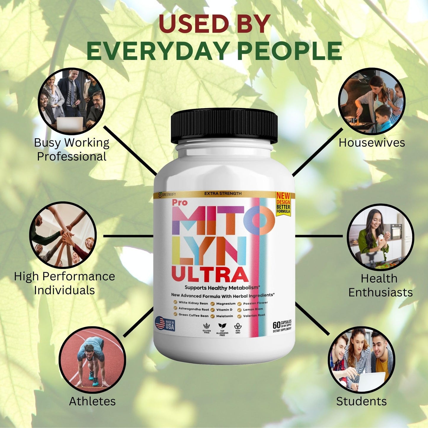 Mitolyn Ultra Burner Burn Powerful Formula Anabolic Recovery Natural Sleep Aid with Magnesium, Ashwaganda Capsules 300 Count