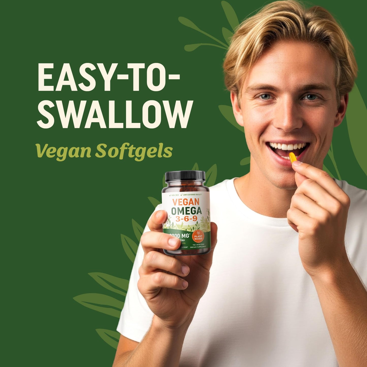 MAV NUTRITION Vegan Omega 3 6 9 Supplements Softgels 60 Count