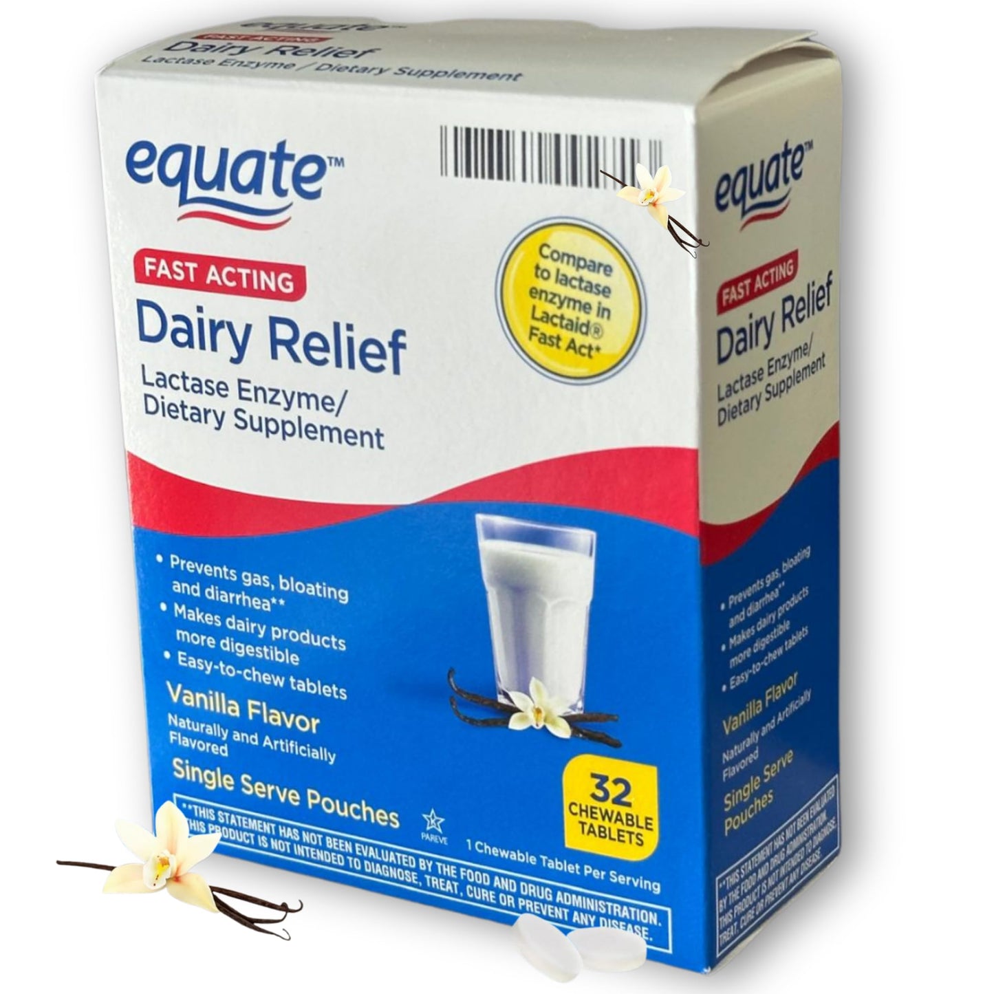 FUSION SHOP STORE Lactase Enzyme Dairy Pills for Lactose Intolerance, Tablet, 32 Tablets