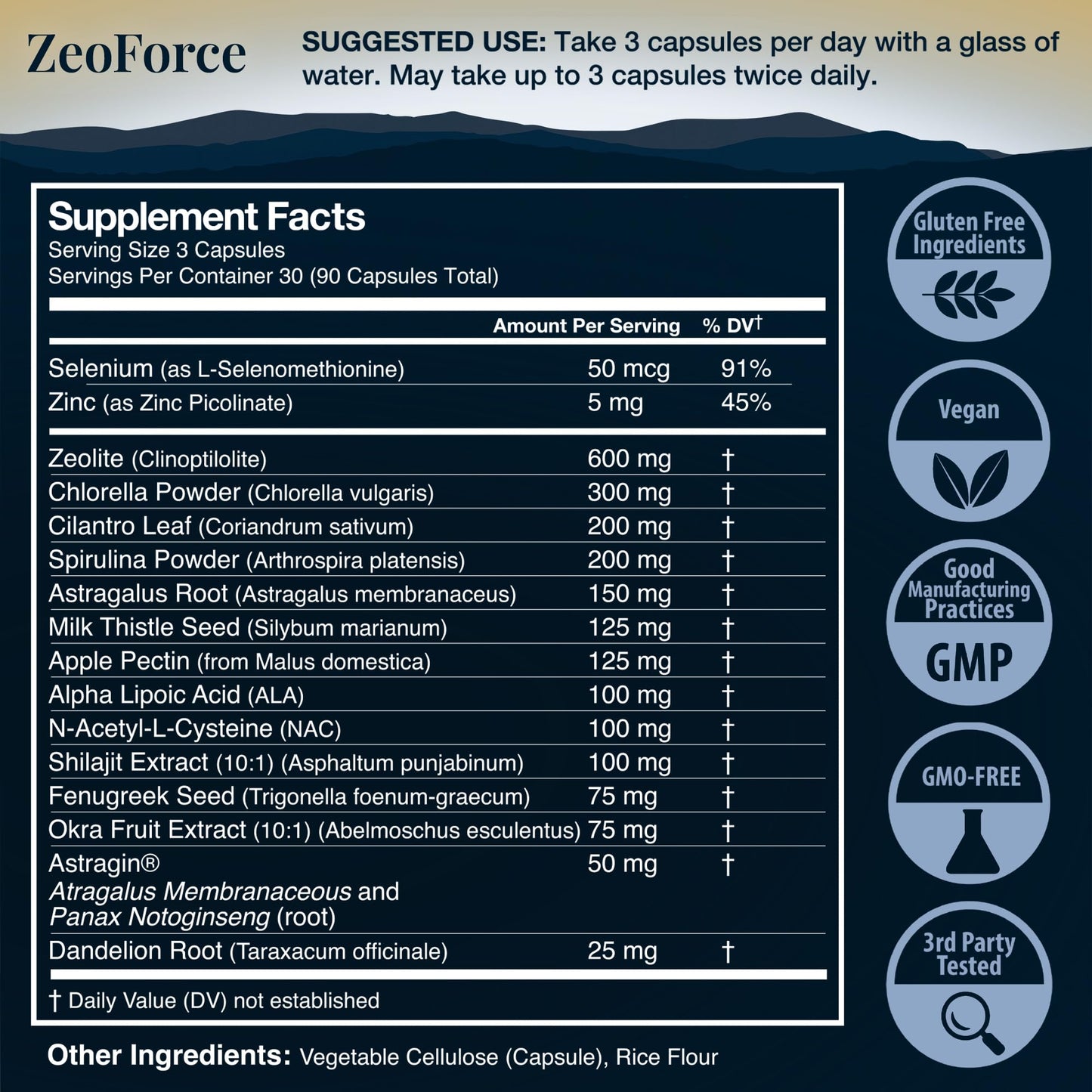 Healthy by Nature Zeolite + Liver Ultra Cleanse Capsules, 90 Count