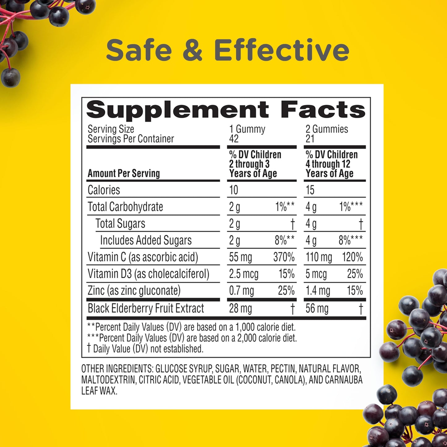 Zarbee's Elderberry for Kids Gummies, 42 Count
