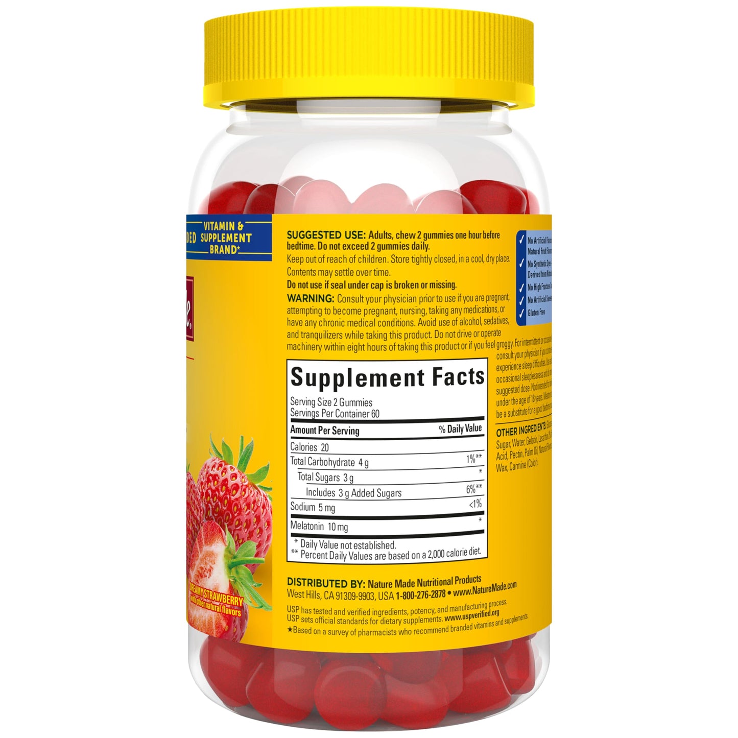 Nature Made Melatonin 10 mg per Serving Gummies, 120 Gummies