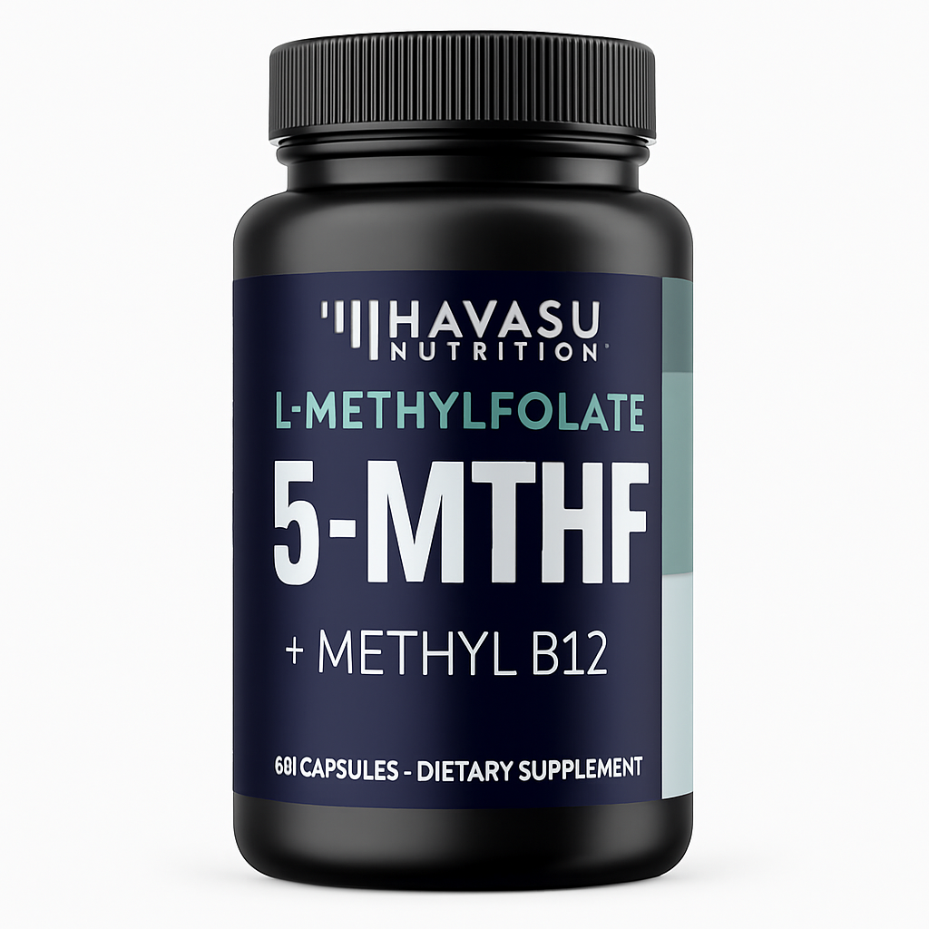 Havasu Nutrition L-MethylFolate 15 Mg Plus Methyl B12, 60 Capsules