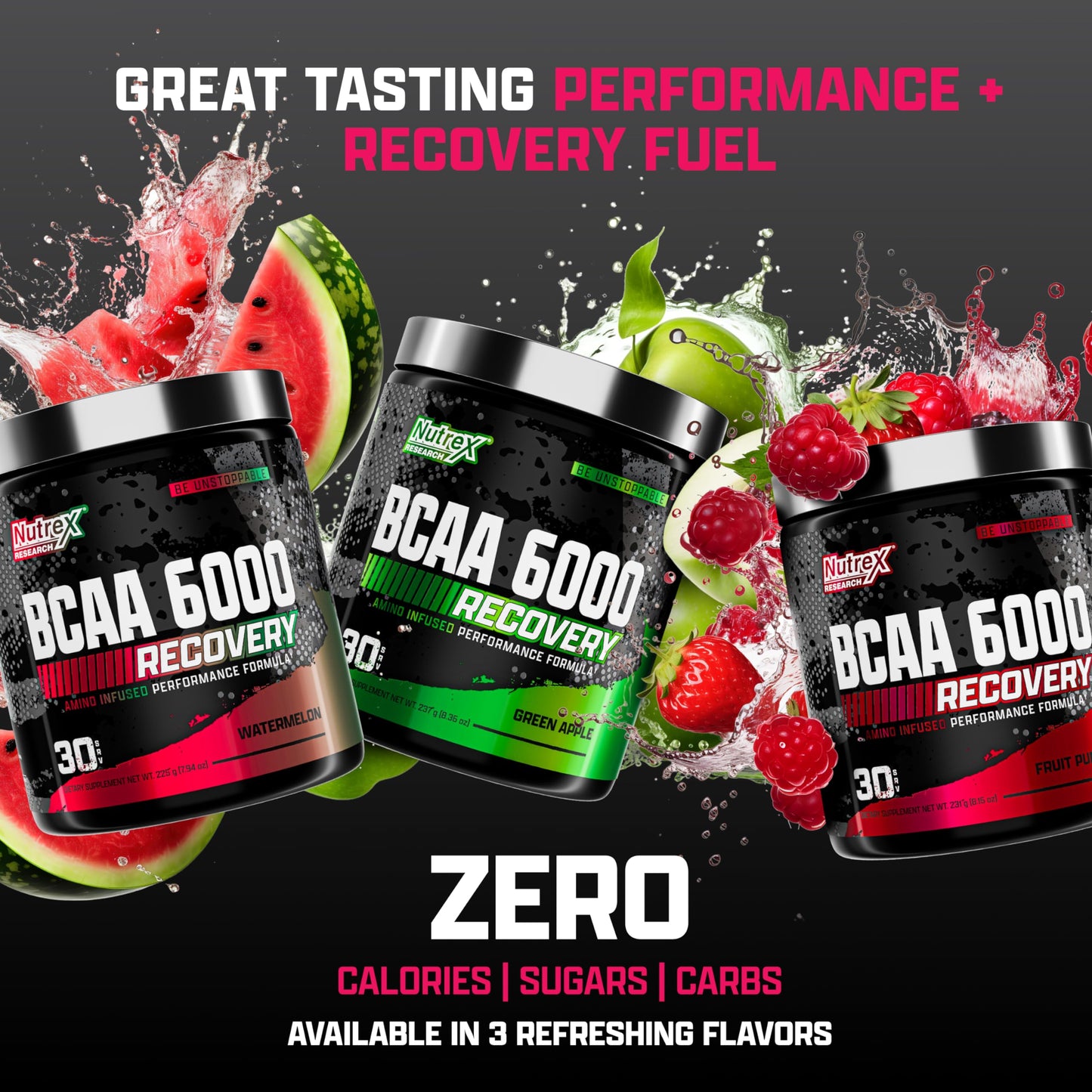 Nutrex Research BCAA Powder 6000 Amino Acids, 8 Ounce