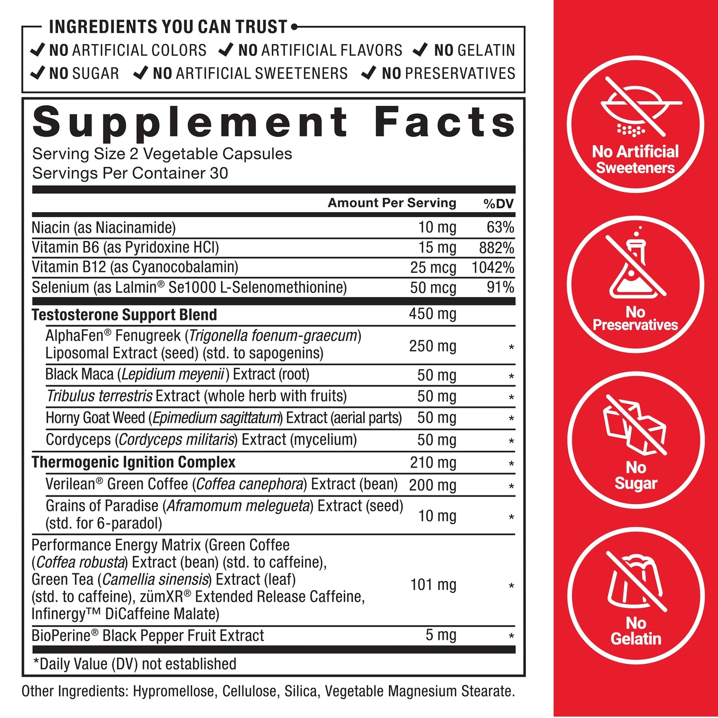 Force Factor Test X180 Surge Testosterone Booster for Men Capsule 60 Count