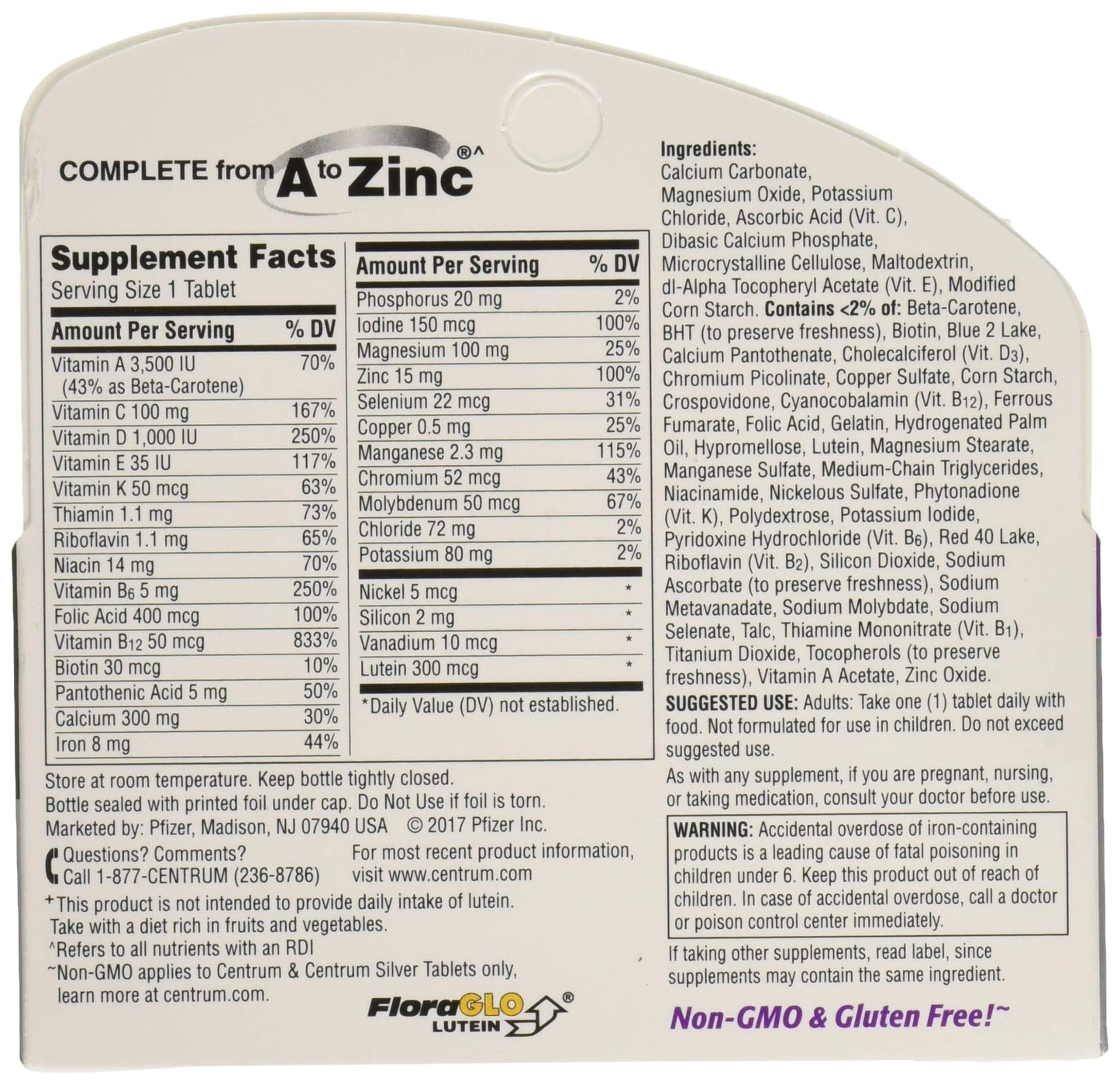 ZEYUMEE Centrum Silver Women's Multivitamin Supplement Tablet, 130 Tablets