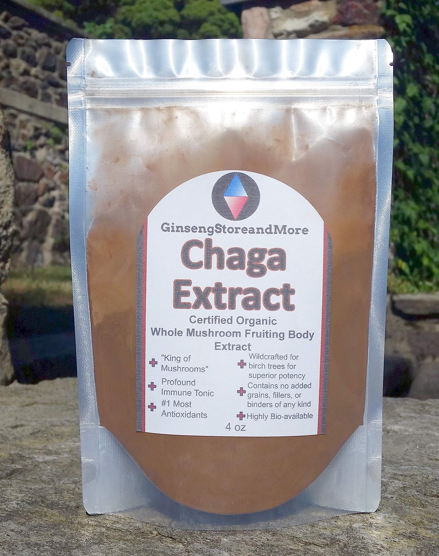 GinsengStoreAndMore Organic Chaga Mushroom Extract Powder, 4 oz