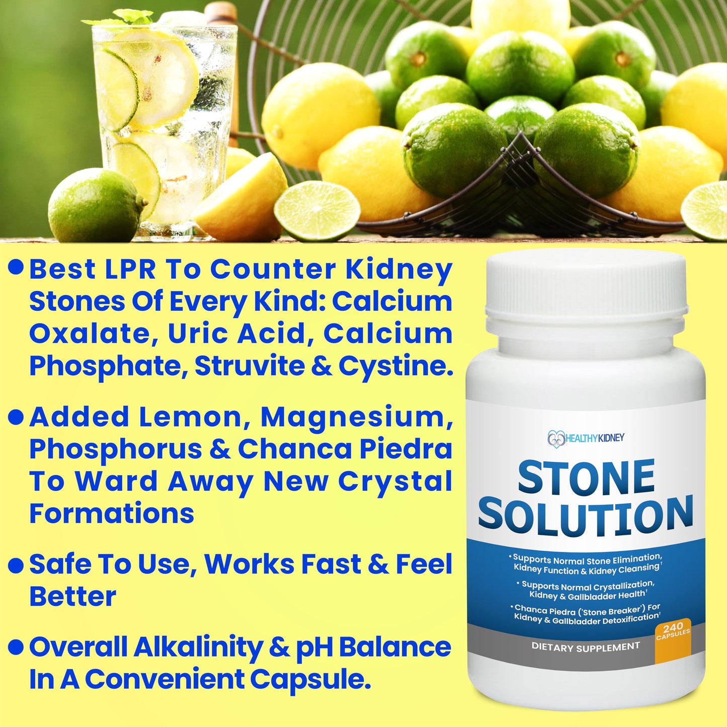 Kidney Restore Stone Solution, 240 Capsules