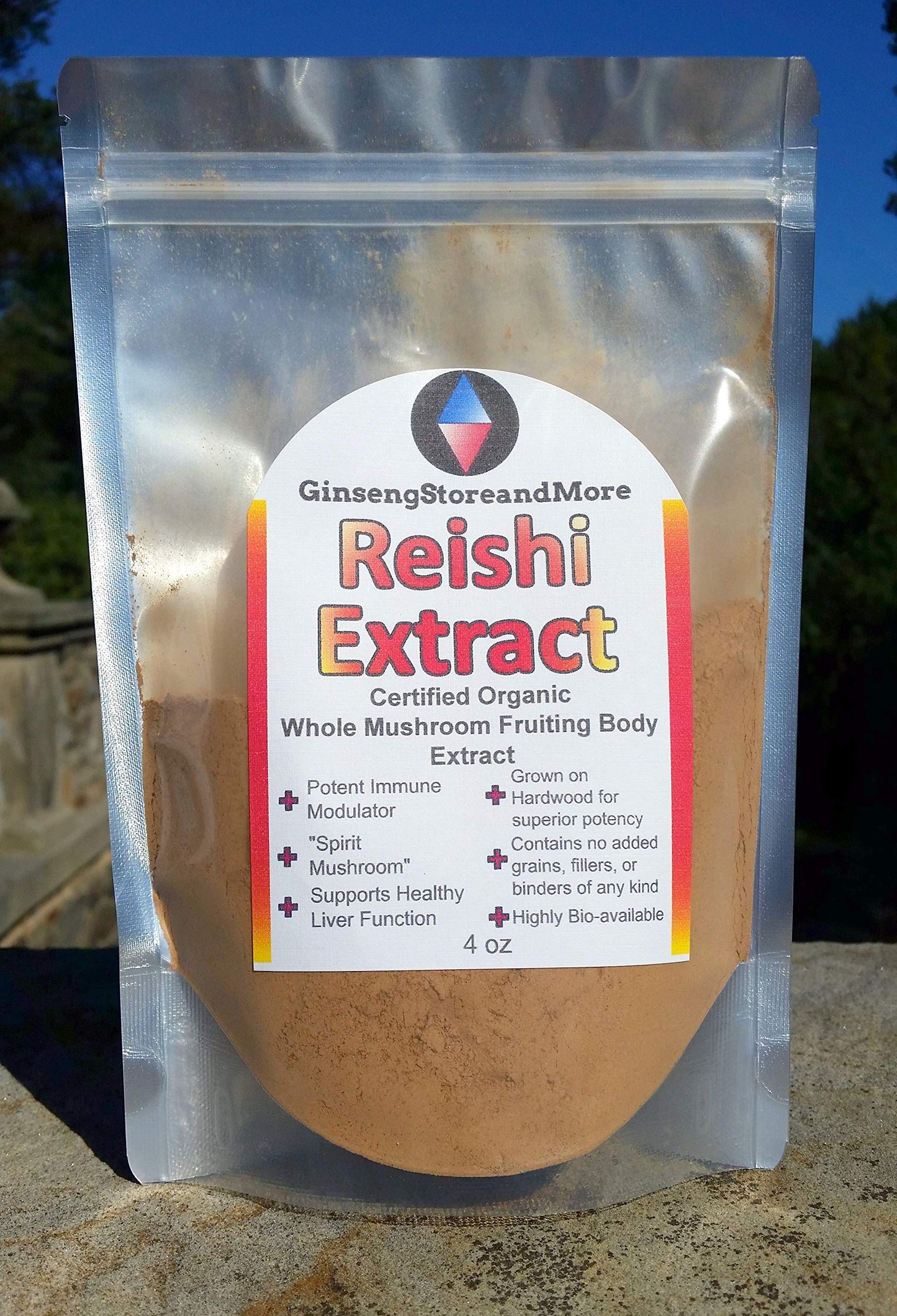 GinsengStoreAndMore Organic Red Reishi Mushroom Powder 4 Oz