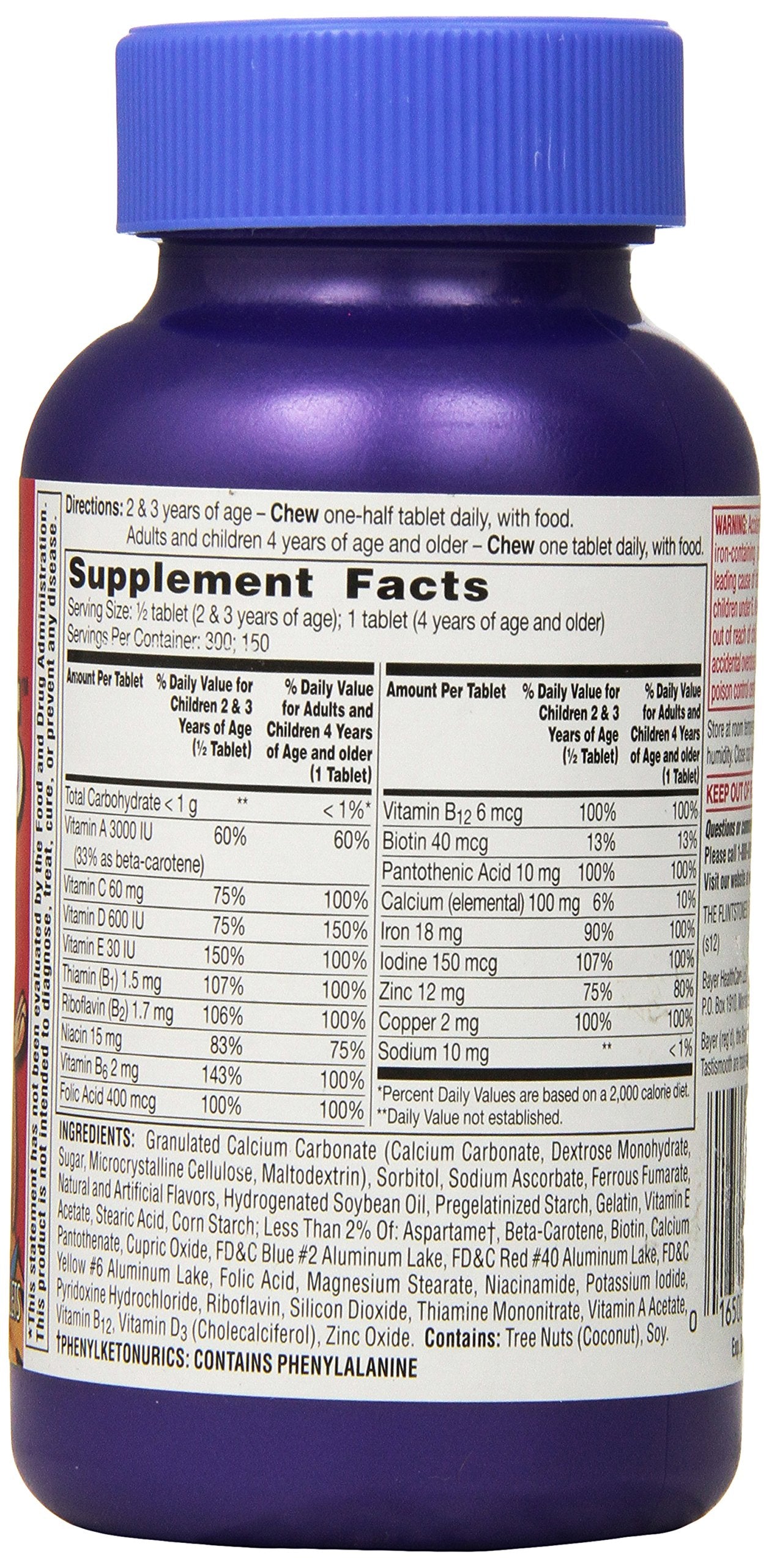 Flintstones Vitamins Children's Complete Multivitamin Chewable Tablets, 150 Count