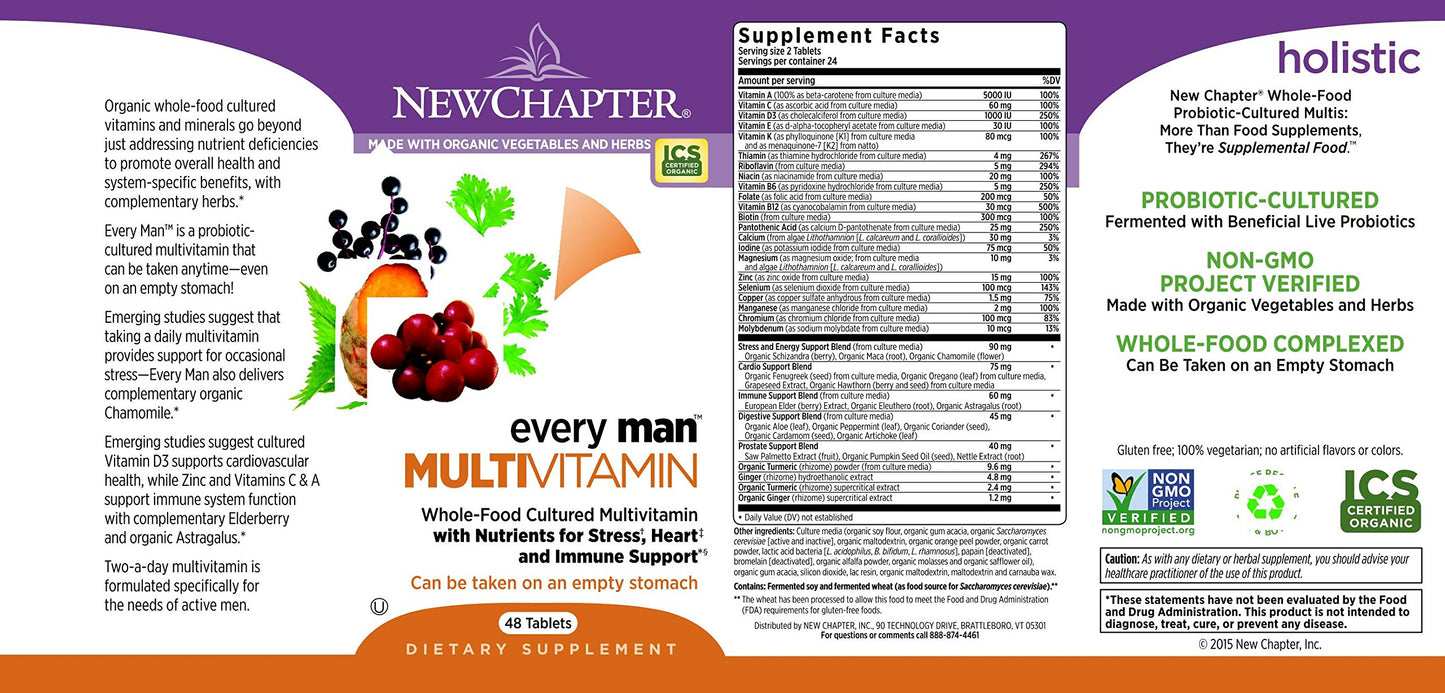 New Chapter Men's Multivitamin Every Man Gummy 48 Count