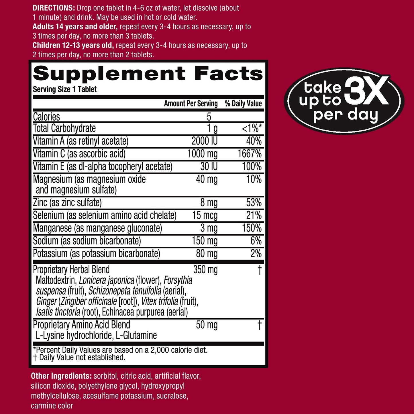 Airborne Immune Support Supplement Tablet 10