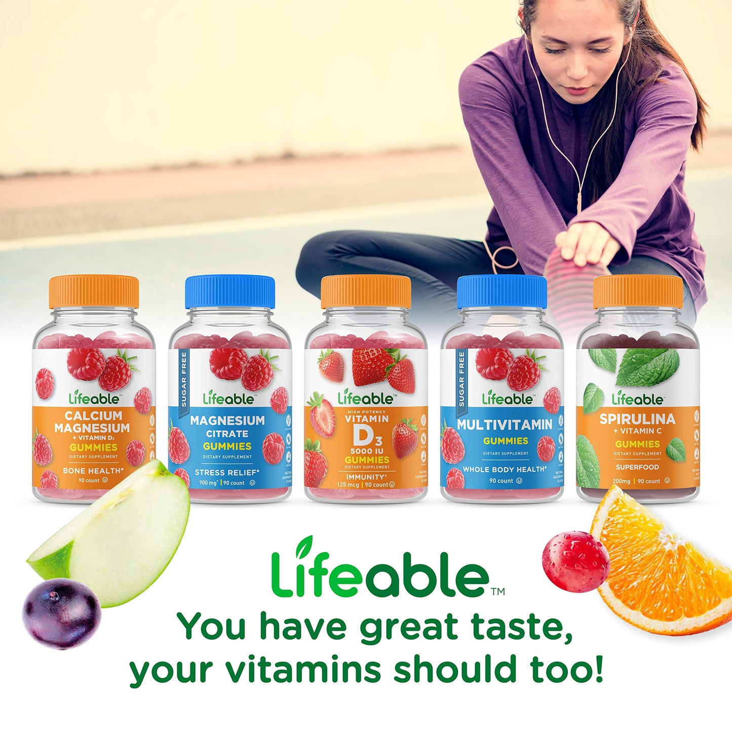 Lifeable Turmeric Curcumin with Ginger & Black Pepper Extract 2000mg 180 Gummies