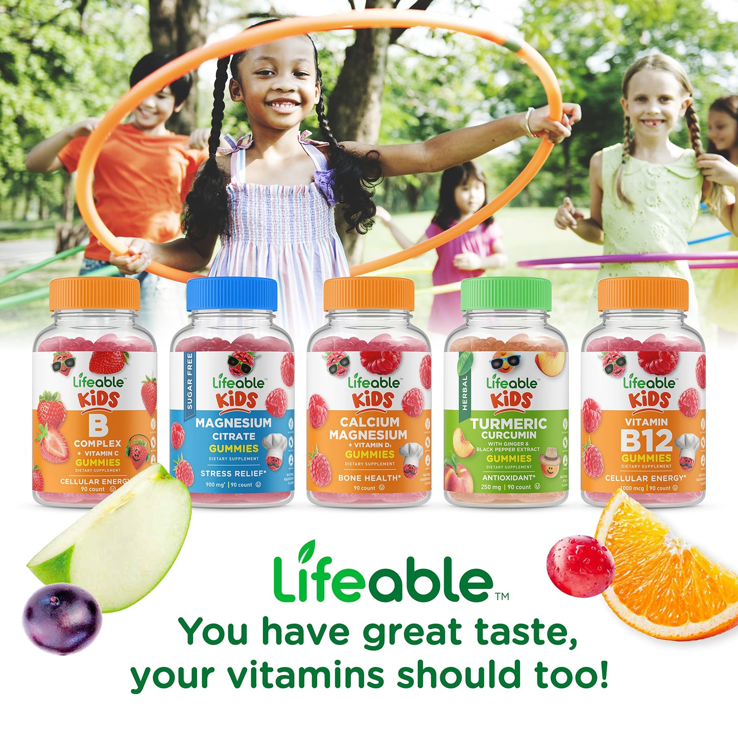 Lifeable Magnesium Kids + B Complex Kids Gummies 90