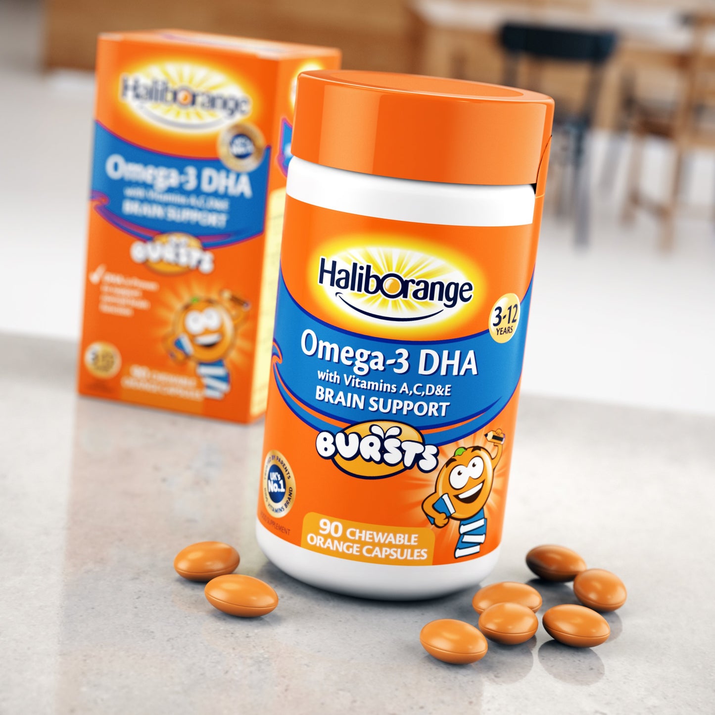 Haliborange Kids Omega-3 with Vitamins Capsules, 90 Count