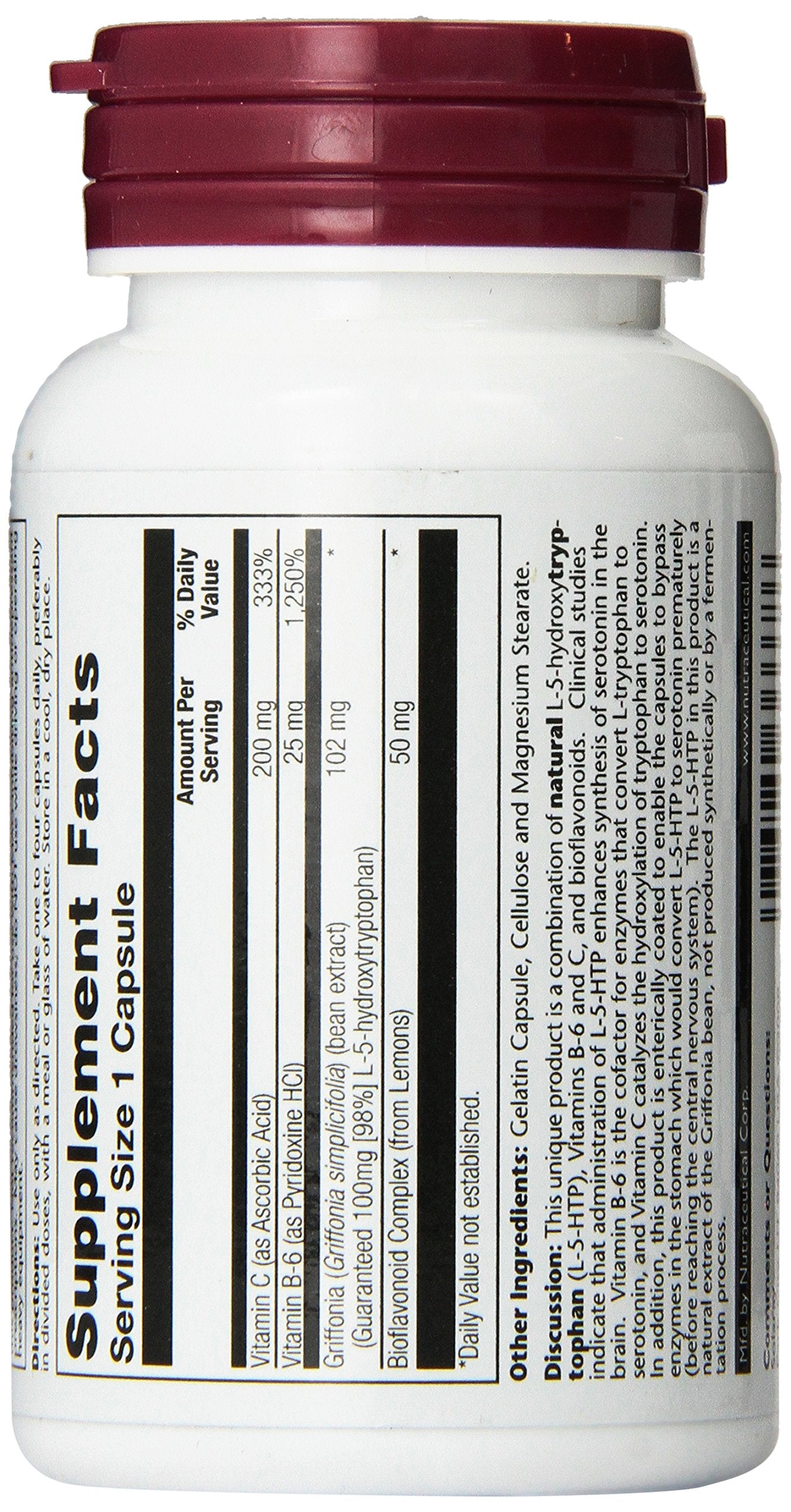 Solaray L-5-HTP with B-6 and C Capsules, 100mg, 60 Count