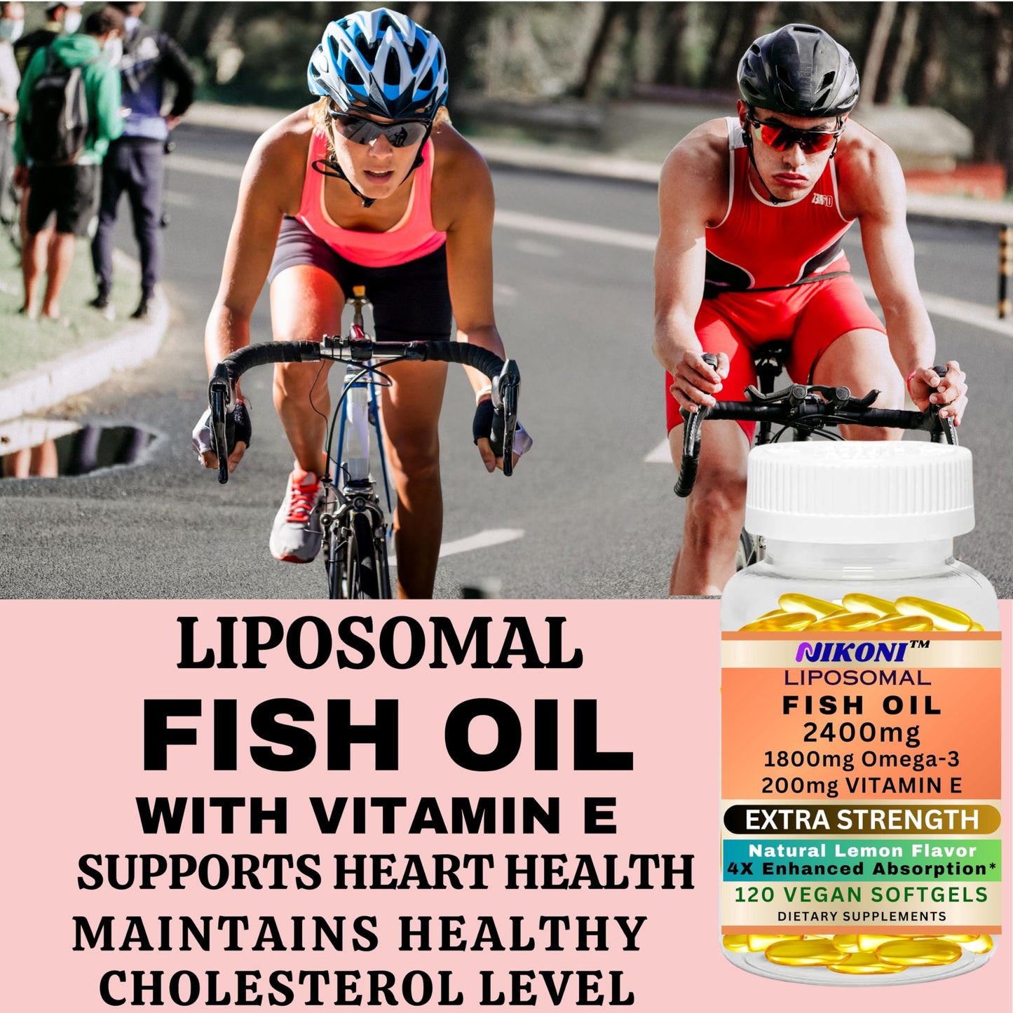 Nikoni Liposomal Lemon Flavor Fish Oil Softgels, 120 Count