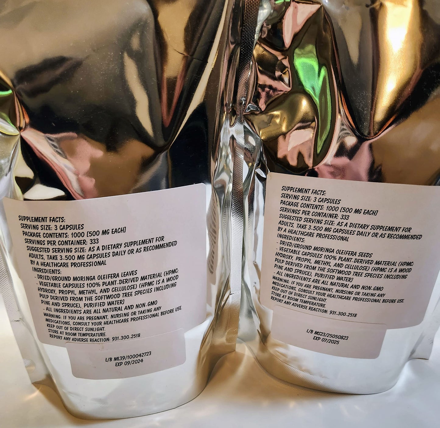 Paisley Farm & Crafts Made Fresh for a Healthy You Moringa Leaf Powder & Moringa Seed Powder Capsule, 10,000 Capsules
