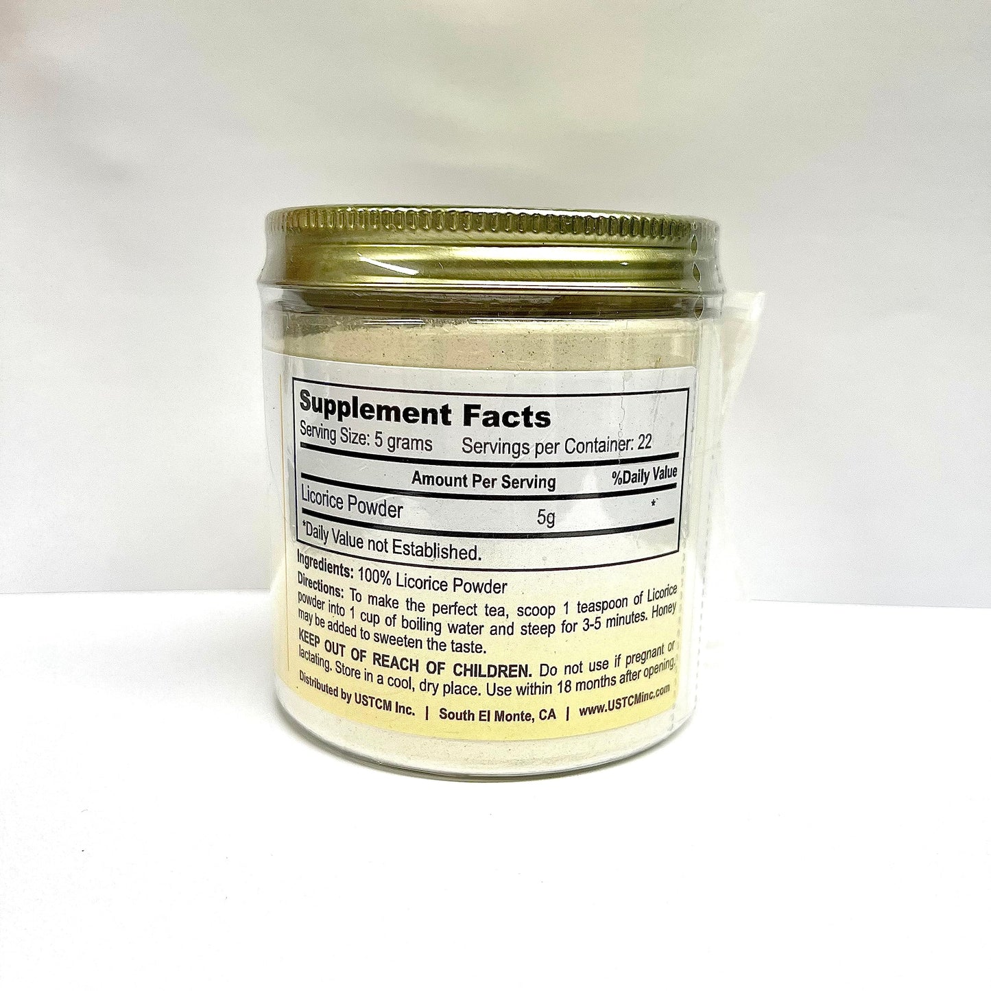USTCM Licorice Glycyrrhiza (Gan Cao) Powder, 4oz, 1 Unit
